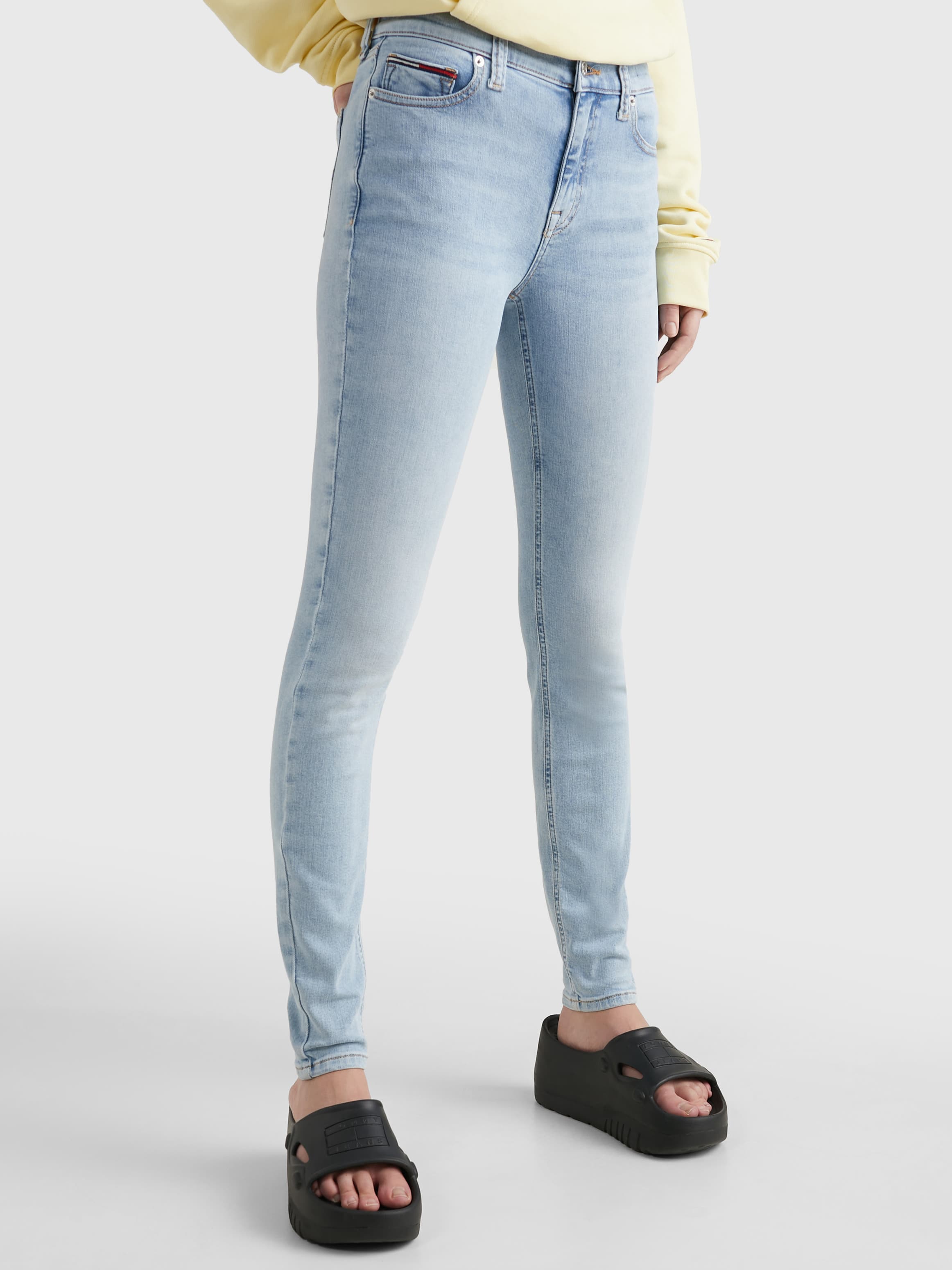 Nora Mid Rise Skinny Faded Jeans