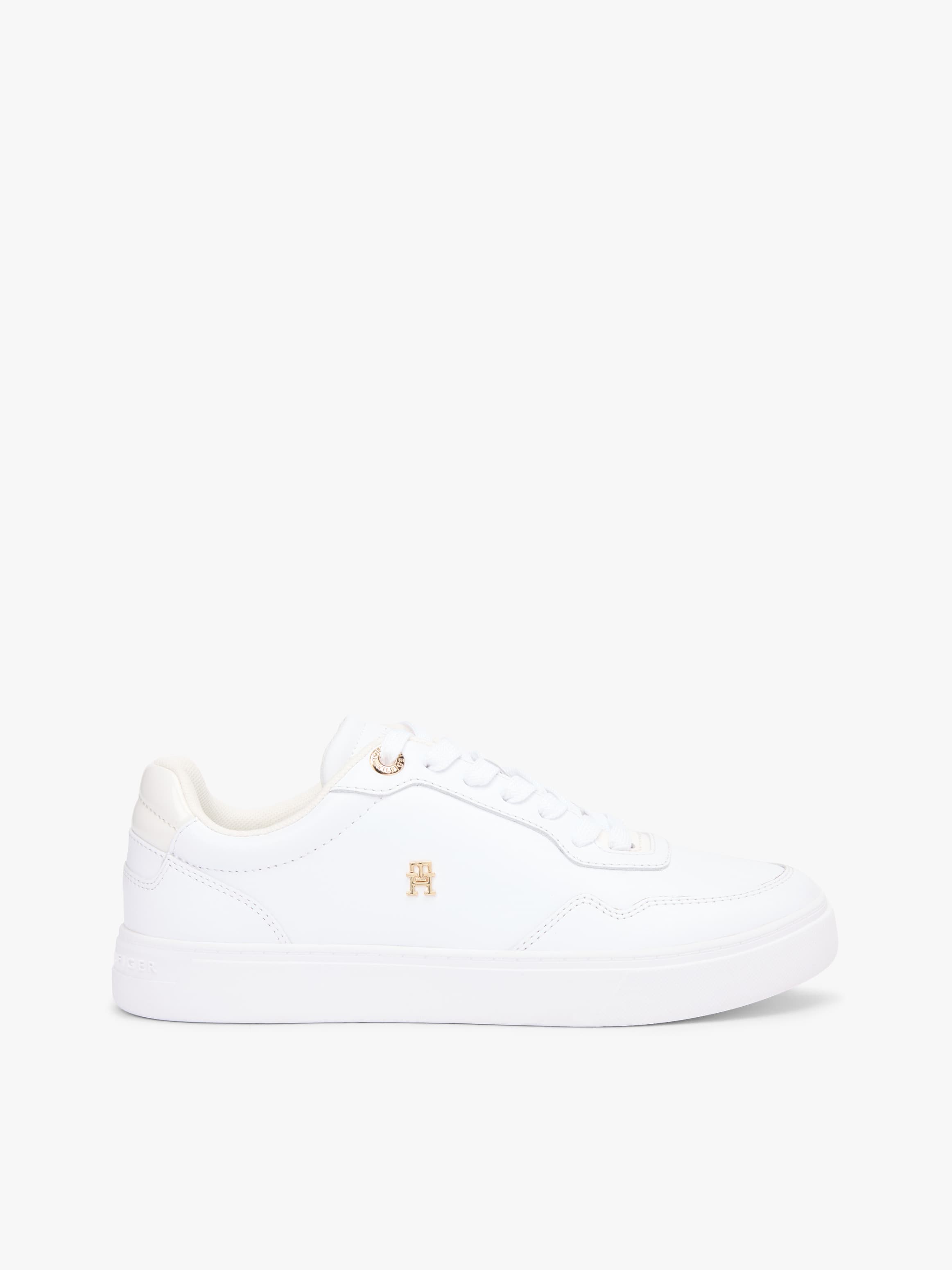 Leather Mixed Texture Cupsole Trainers