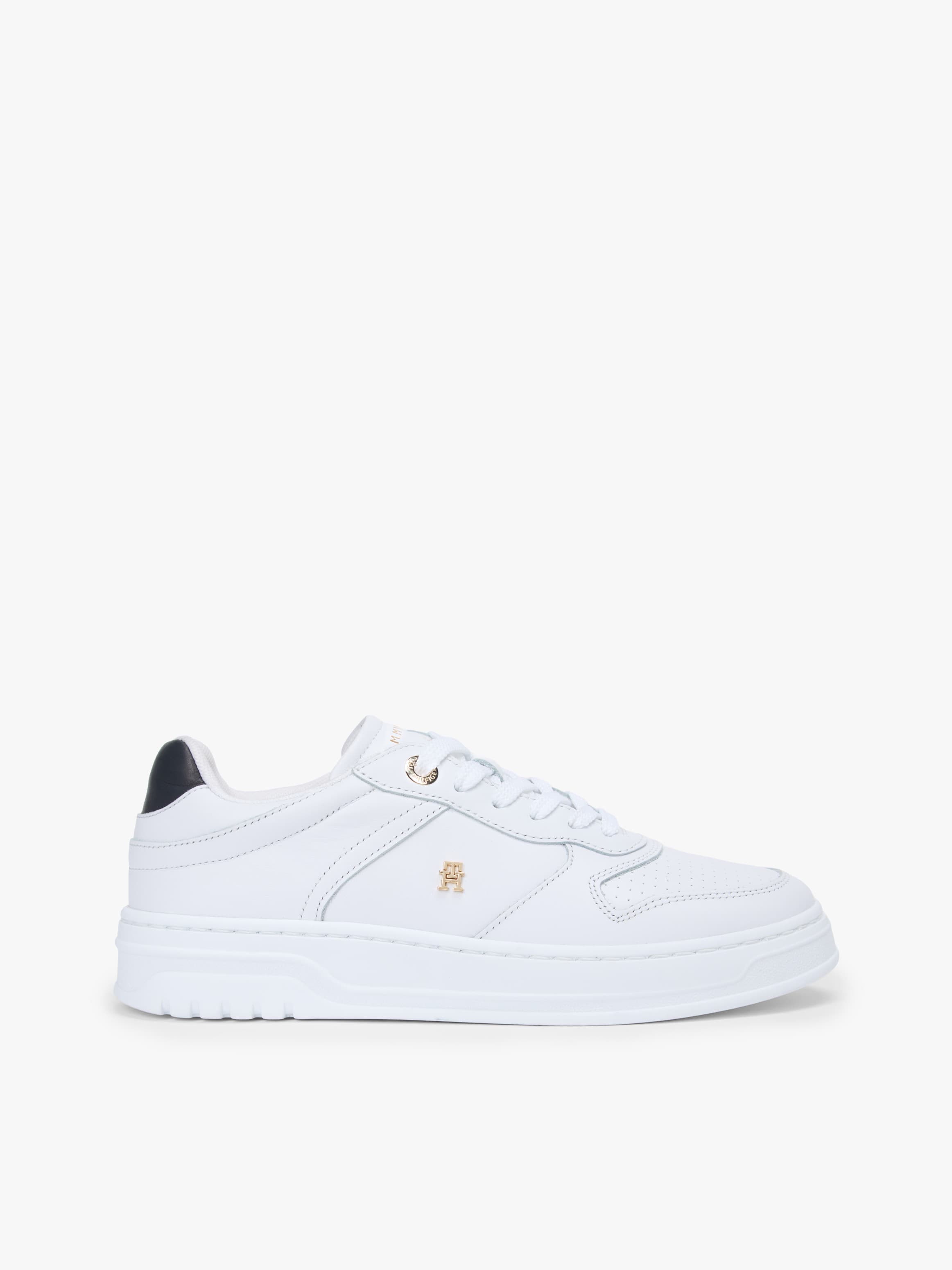 TH Monogram Leather Cupsole Trainers