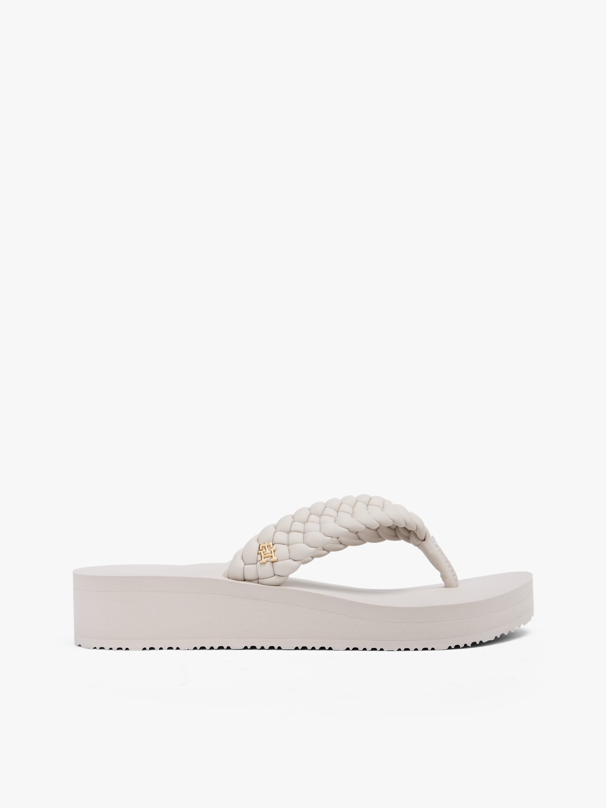 Braided Strap Wedge Flip-Flops