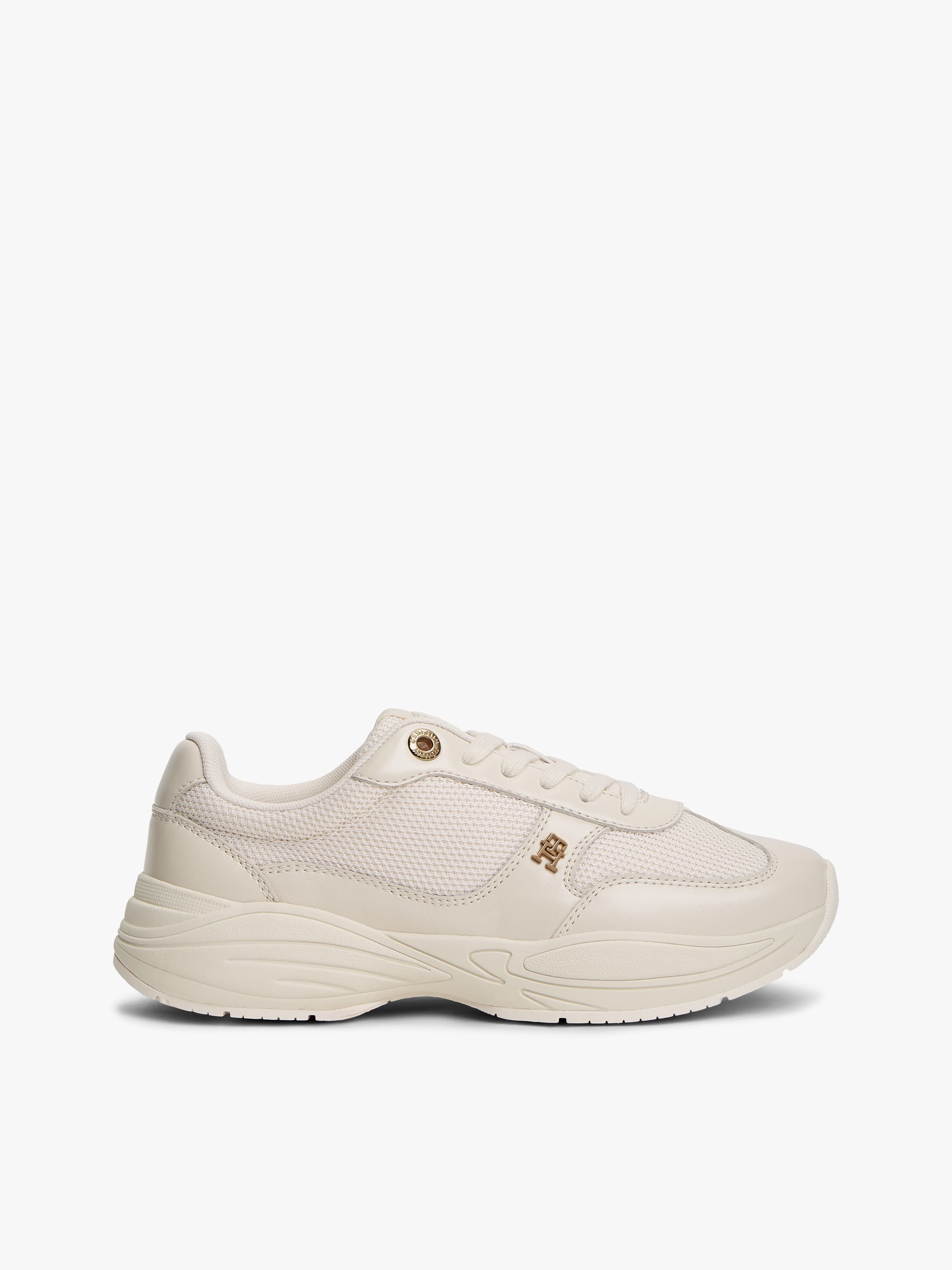 TH Monogram Mixed Texture Leather Trainers