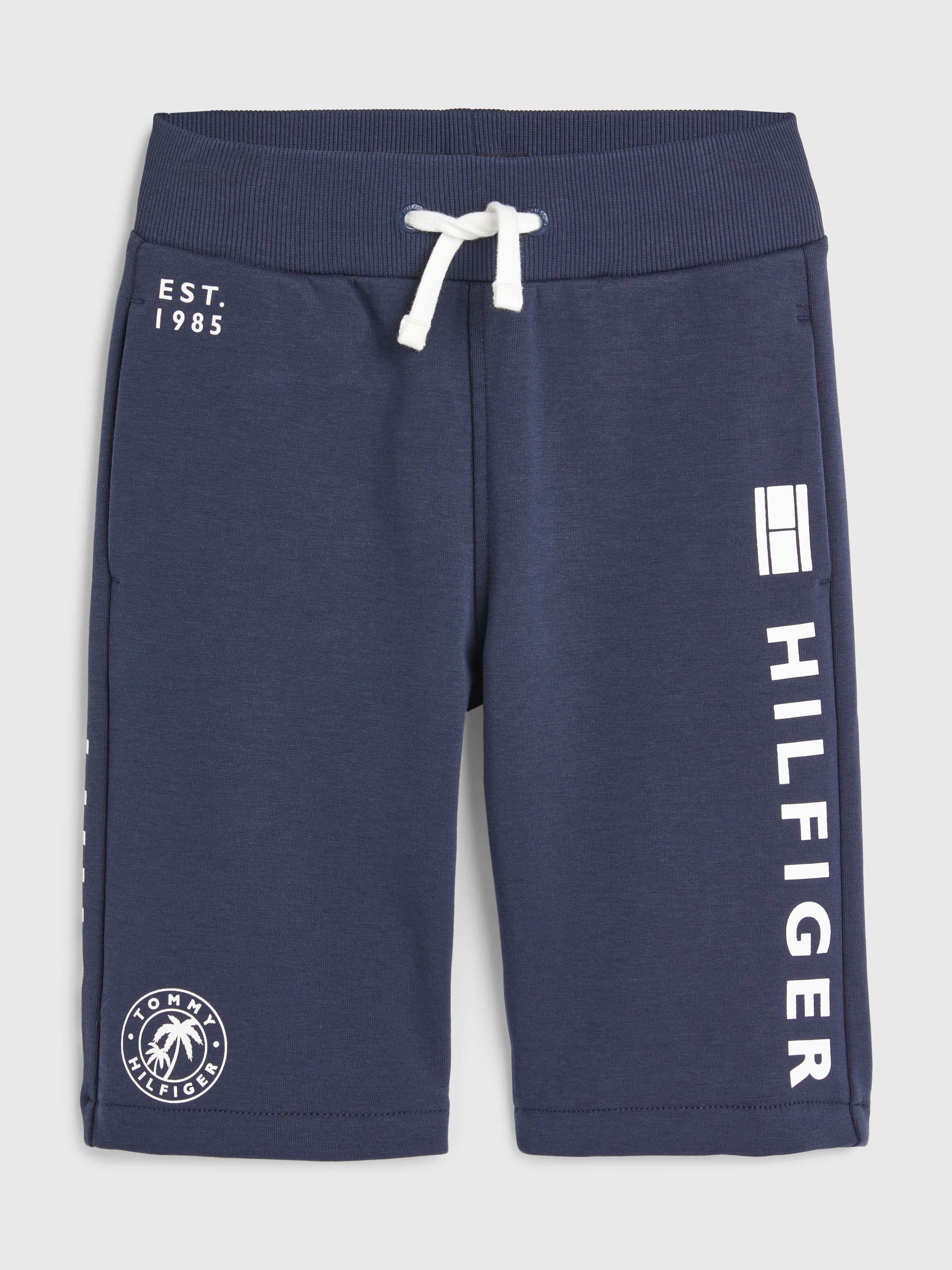 Multi Logo Drawstring Sweat Shorts