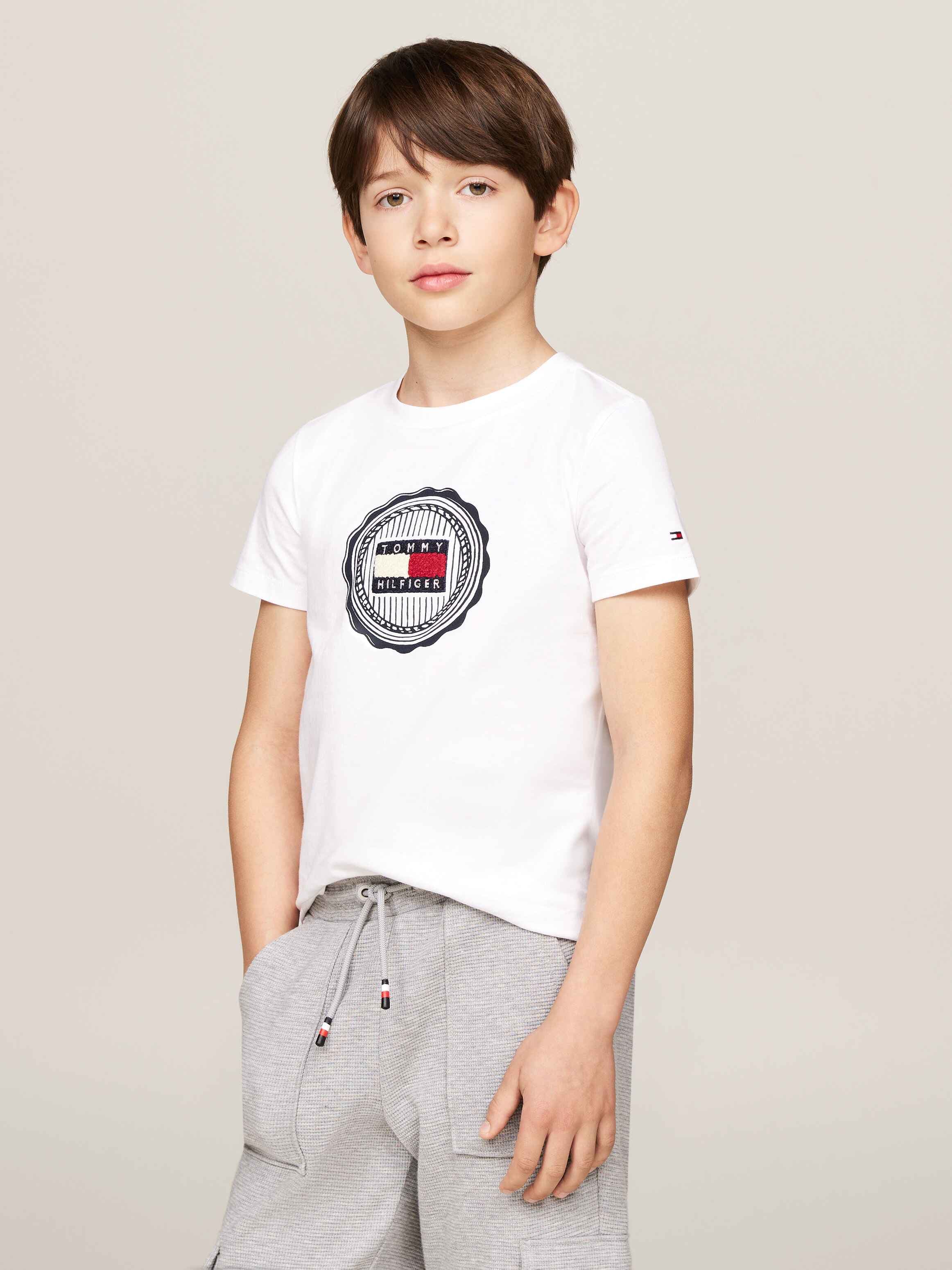 Towelling Stamp Logo T-Shirt