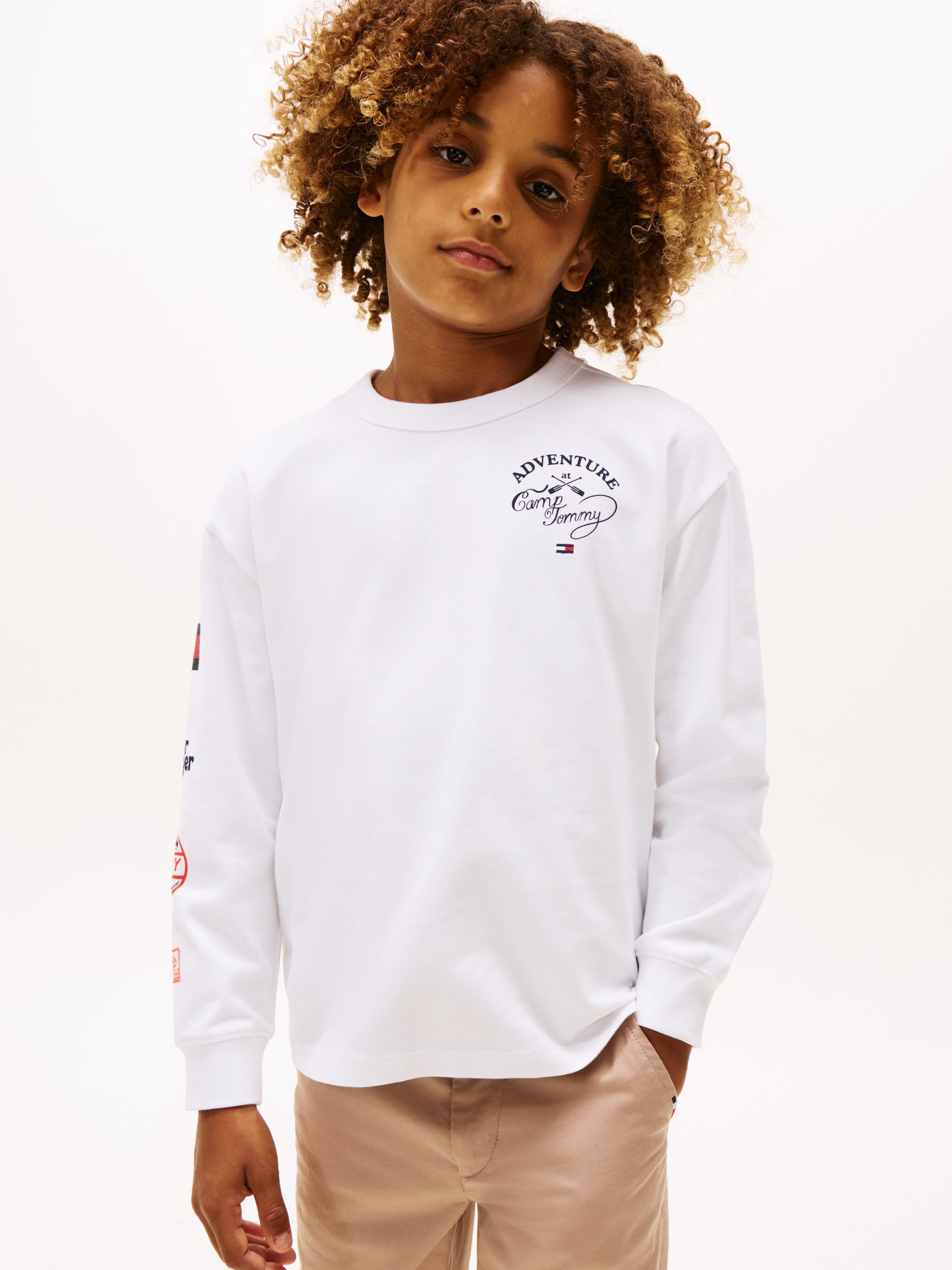 Multi-Badge Long Sleeve T-Shirt