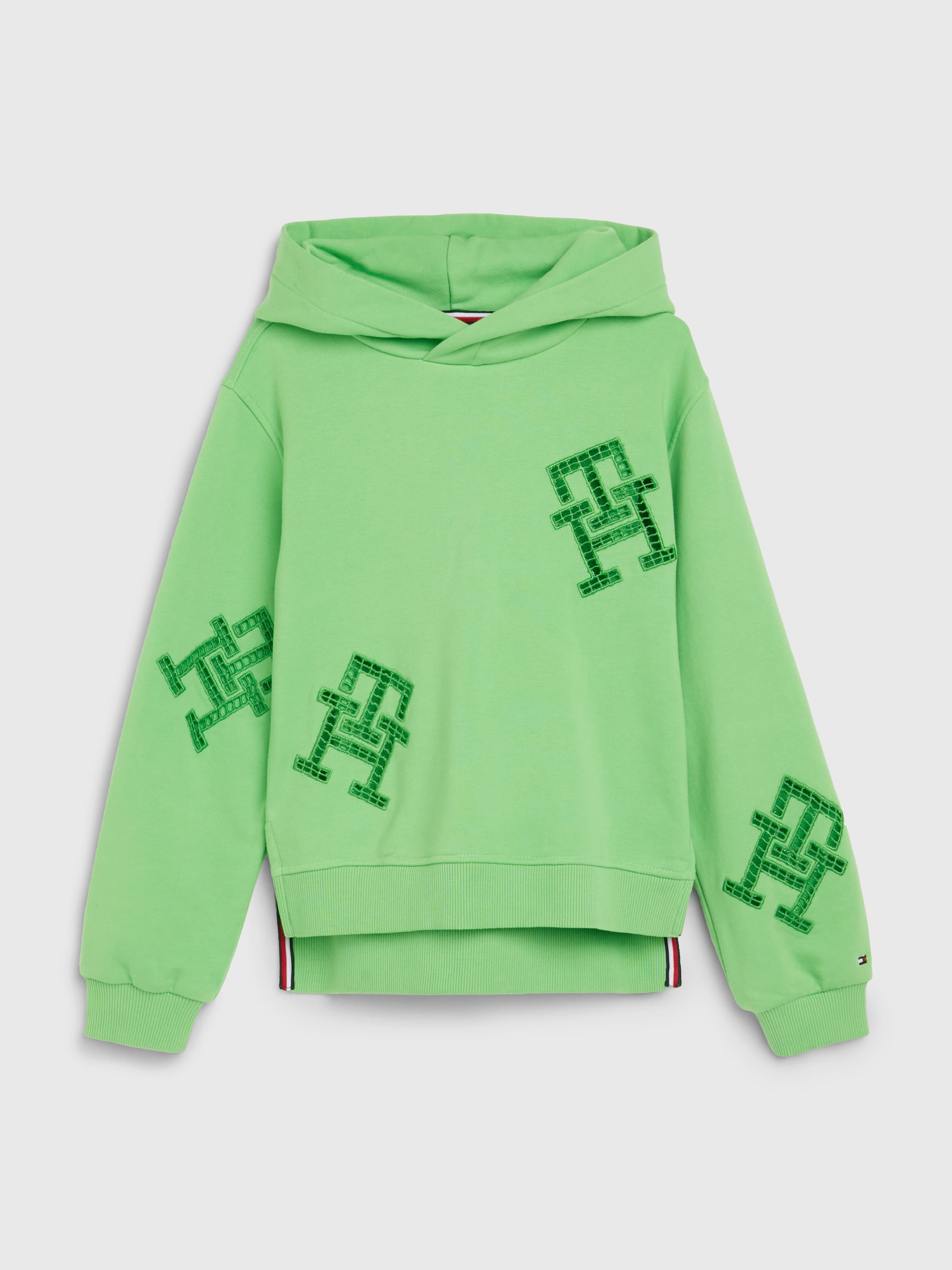 TH Monogram High-Low Hem Hoody