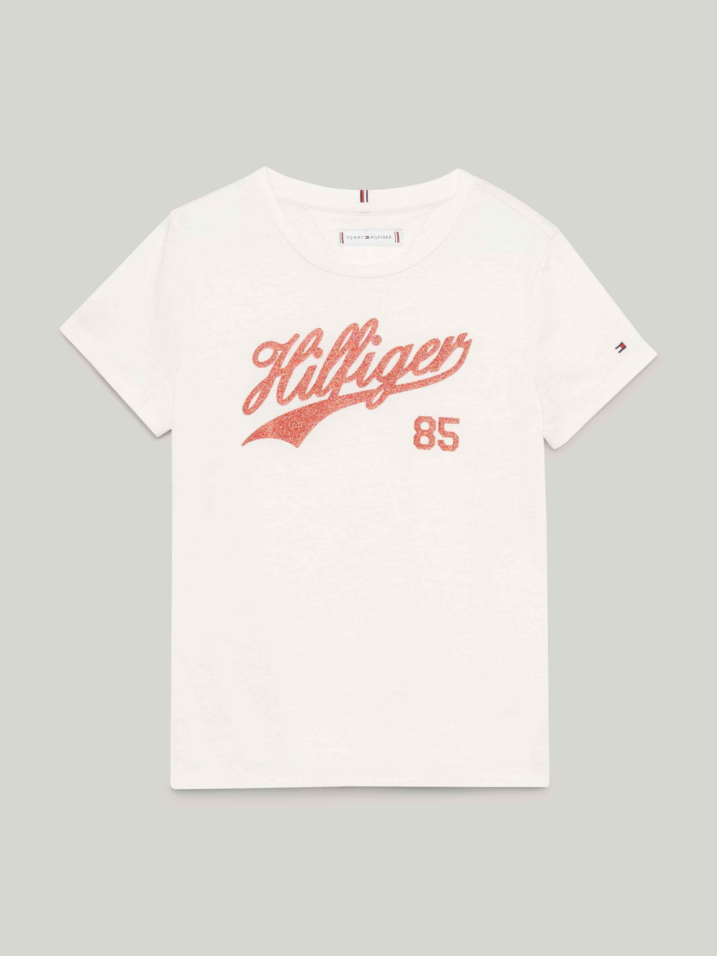 Varsity Glitter Script Logo Slim T-Shirt