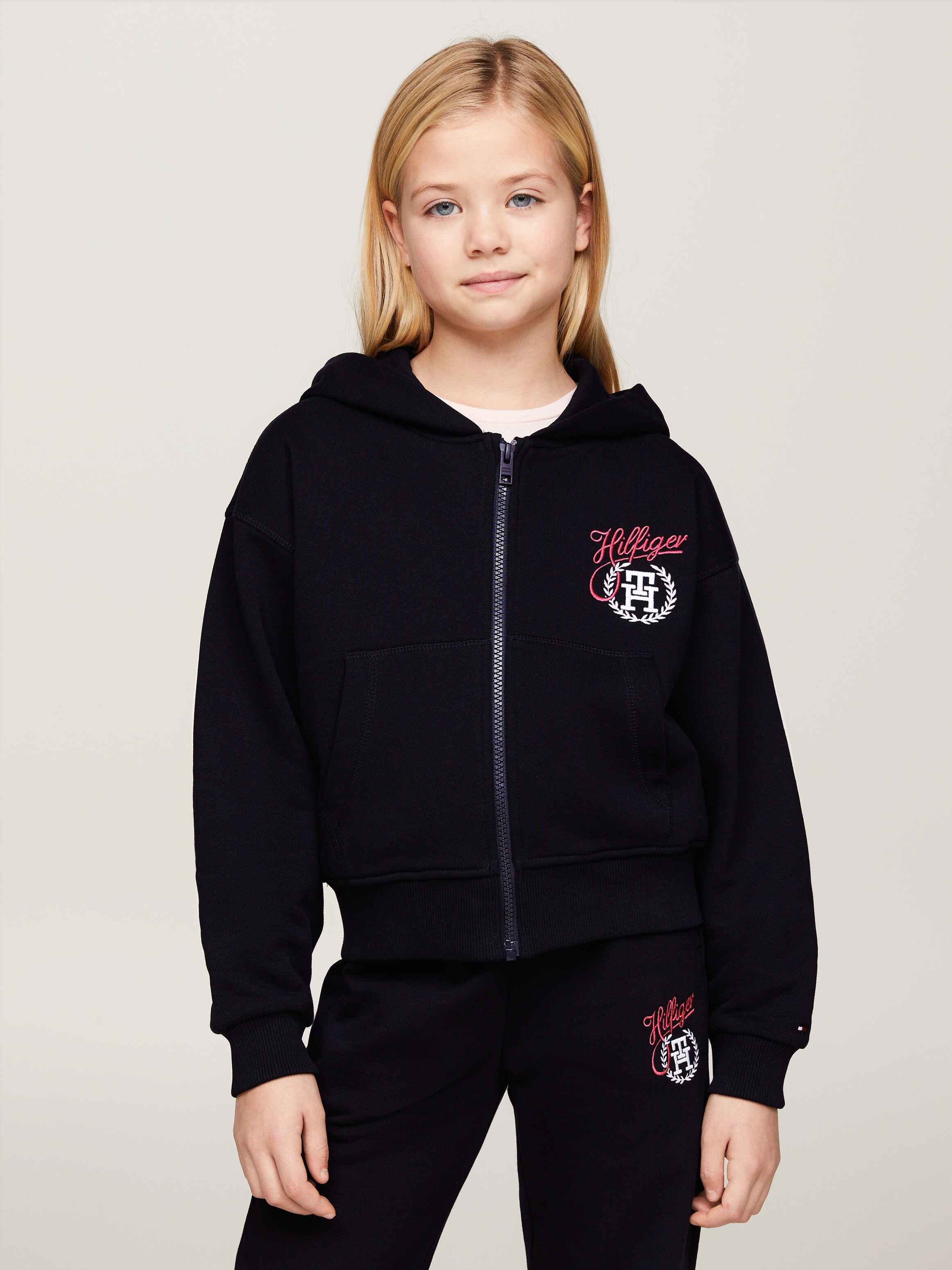 Script Logo Zip-Thru Relaxed Fit Hoody