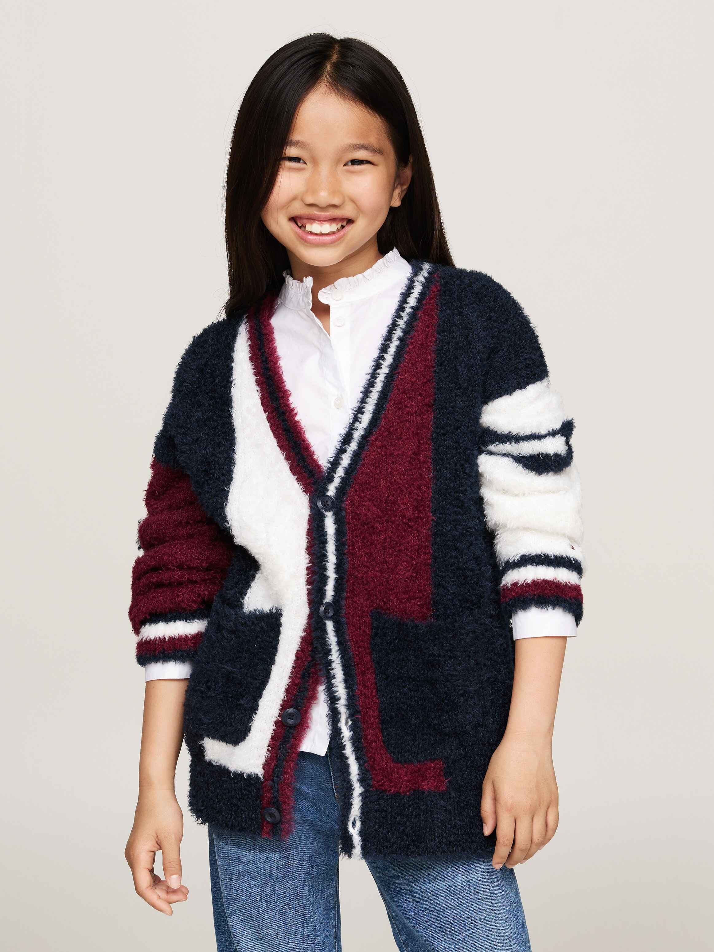 Colorblock Furry Cardigan