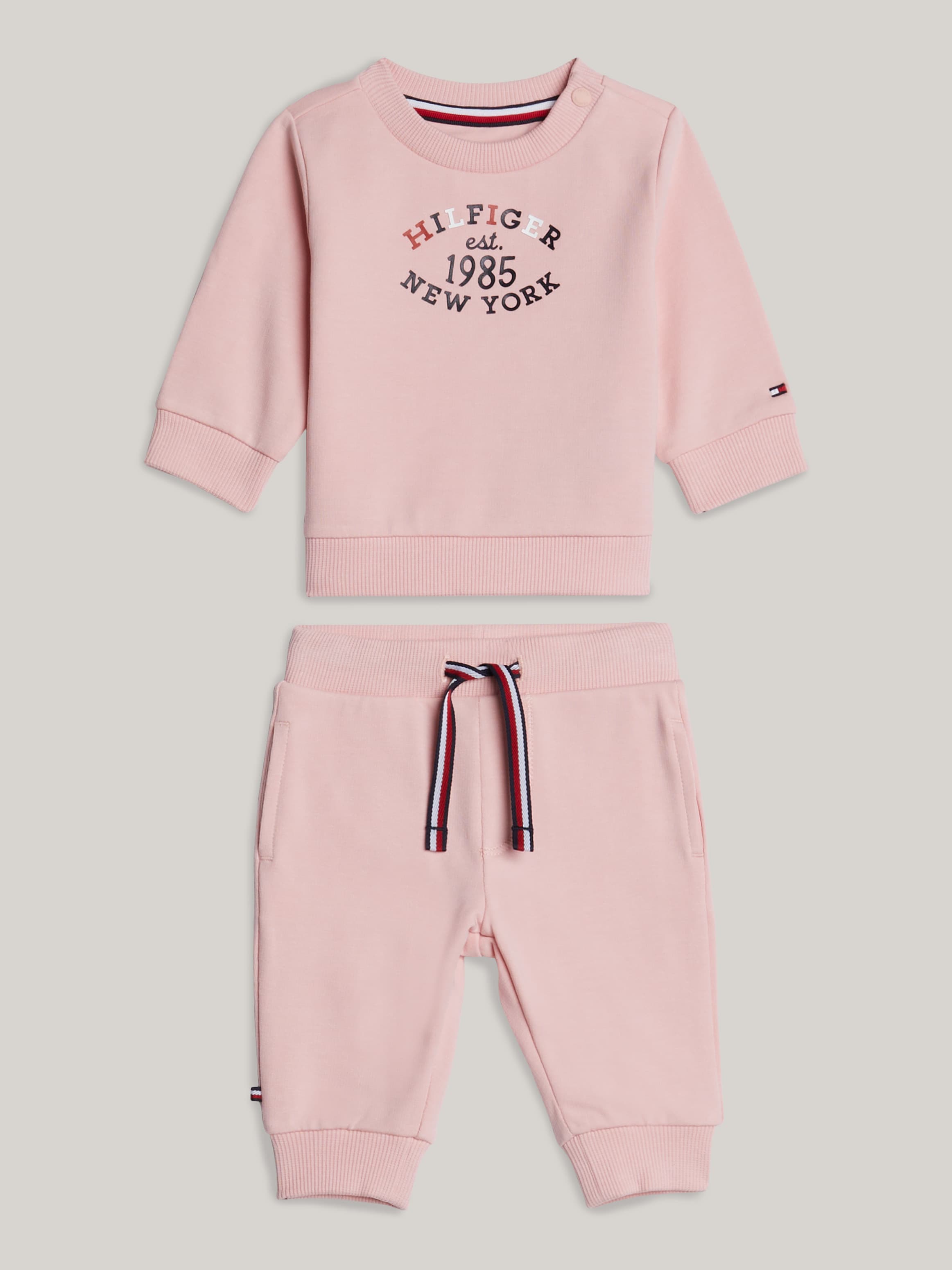 Flag Embroidery Sweatshirt and Jogger Set