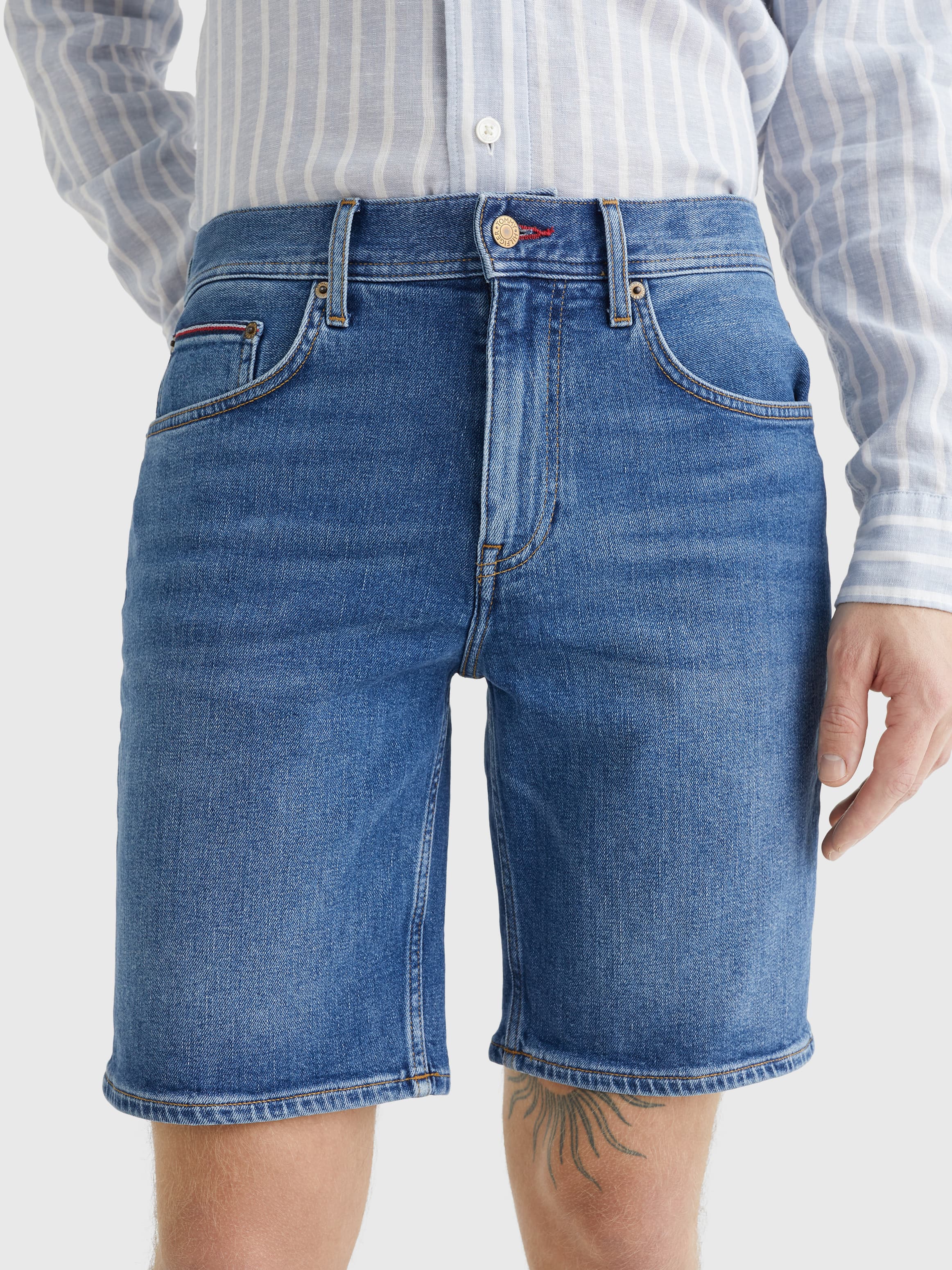 Brooklyn Faded Denim Shorts
