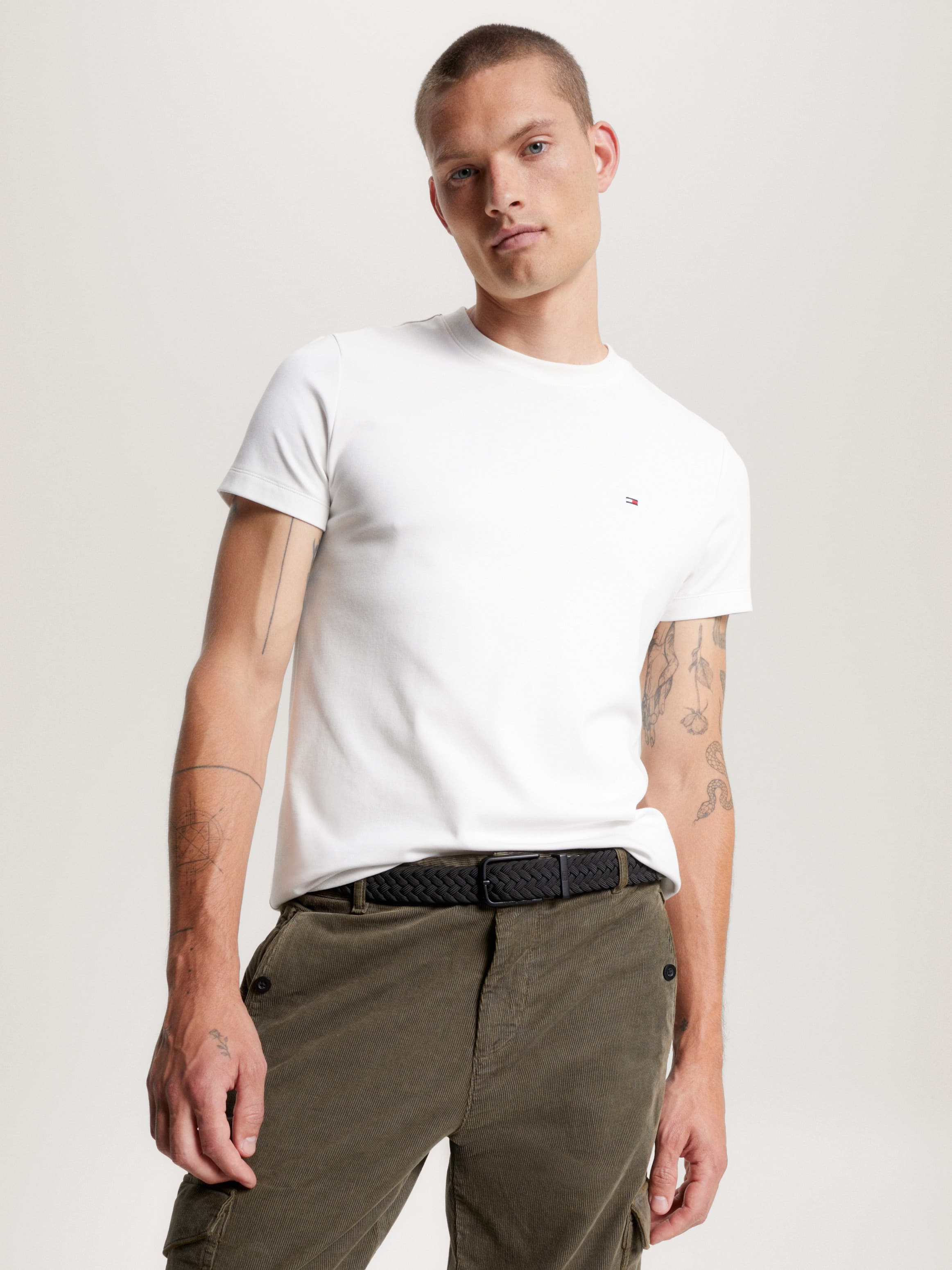 Flag Interlock Slim Fit T-Shirt