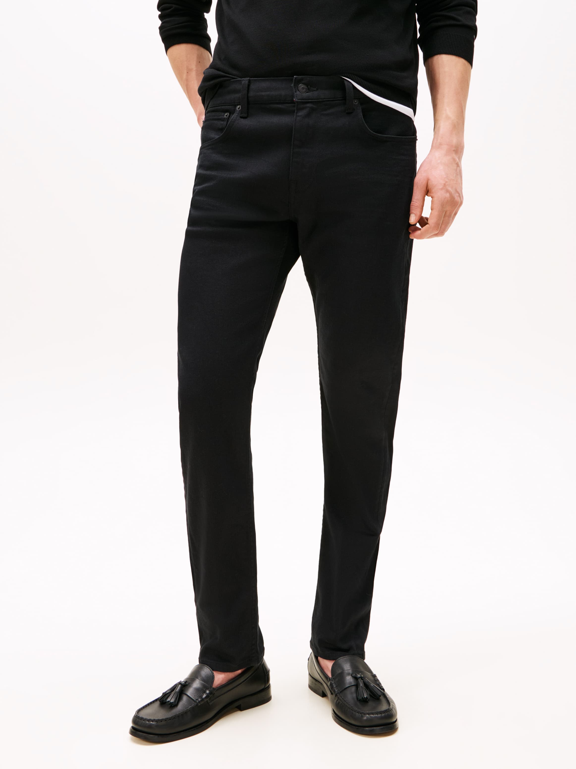 Harlem Black Relaxed Tapered Leg Jeans