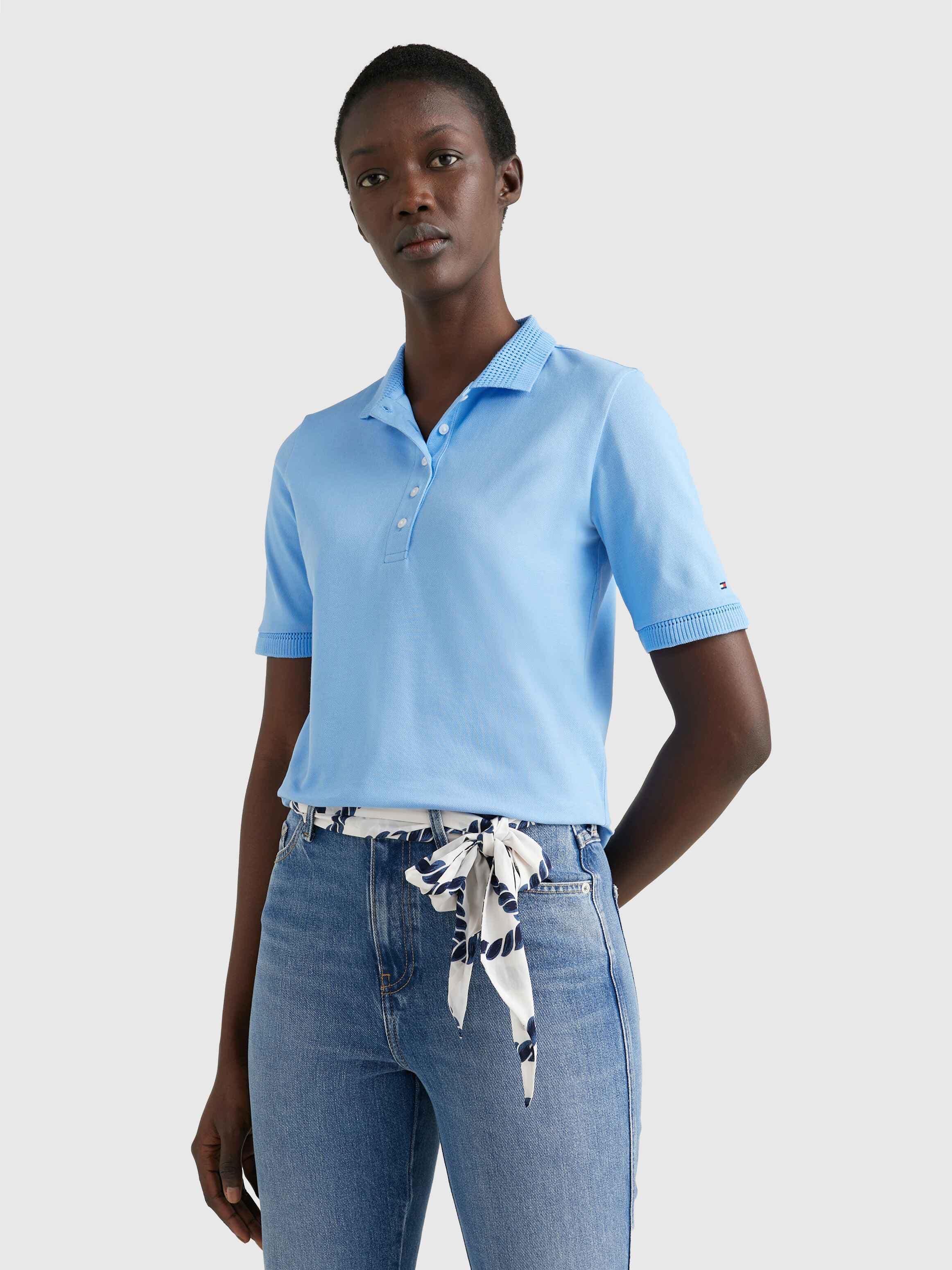 Openwork Regular Fit Polo T-Shirt