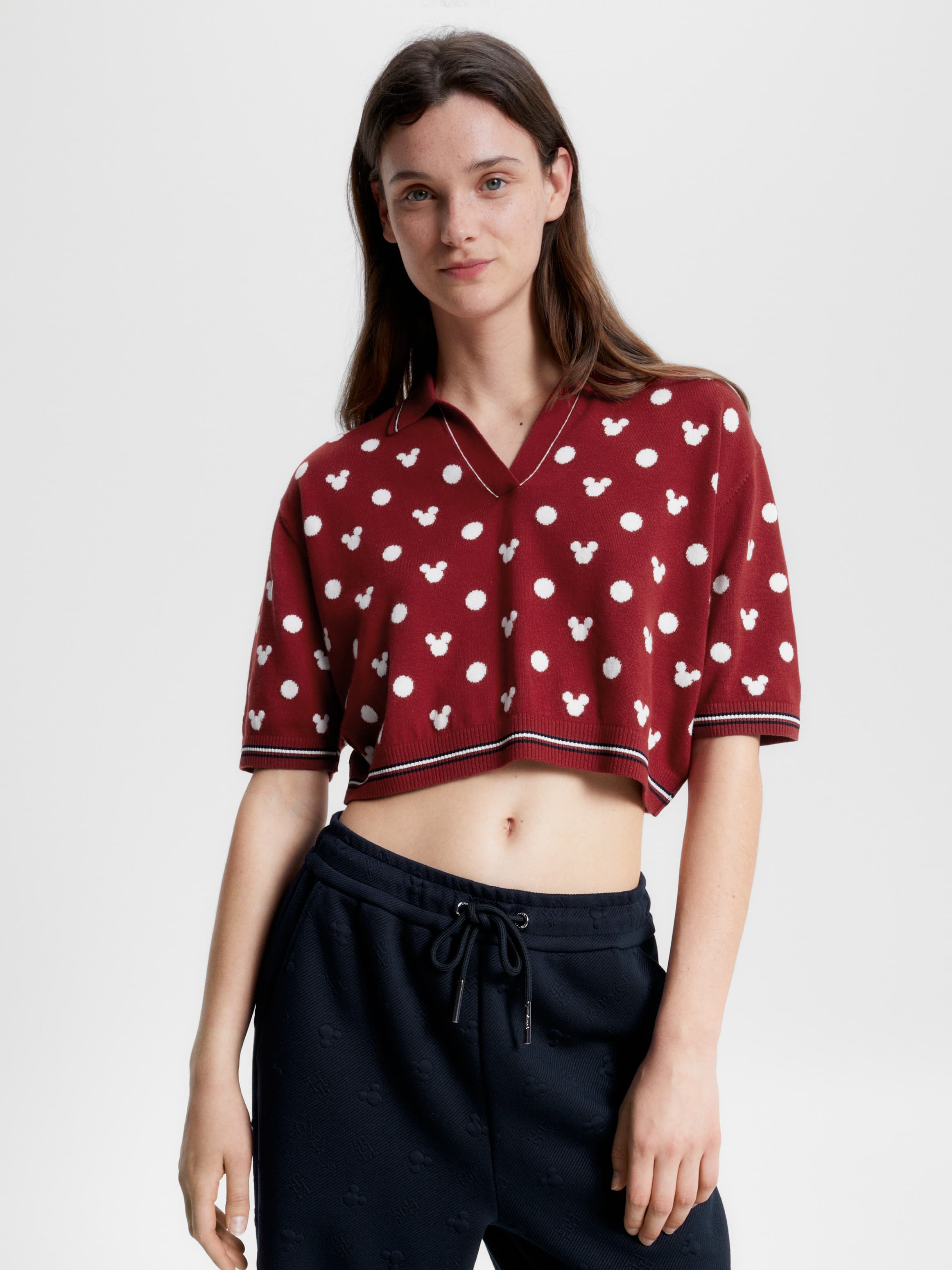 Disney x Tommy Polka Dot Cropped Polo