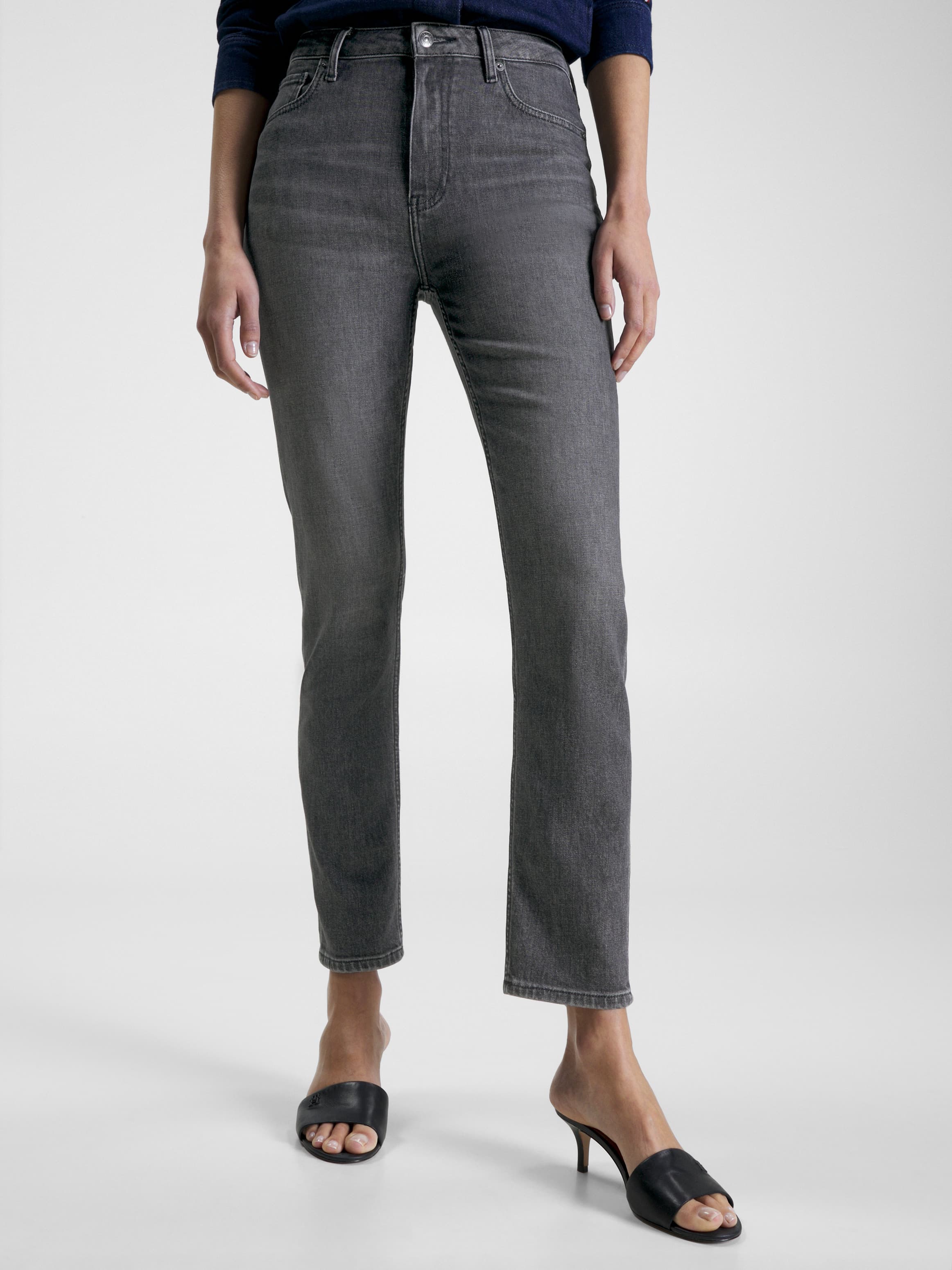 Rome High Rise Slim Straight Jeans