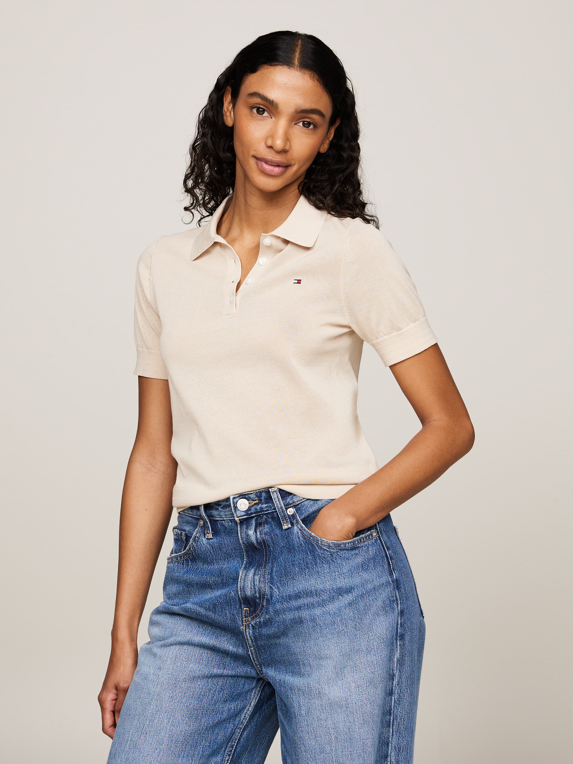 Fine Knit Regular Fit Polo T-Shirt