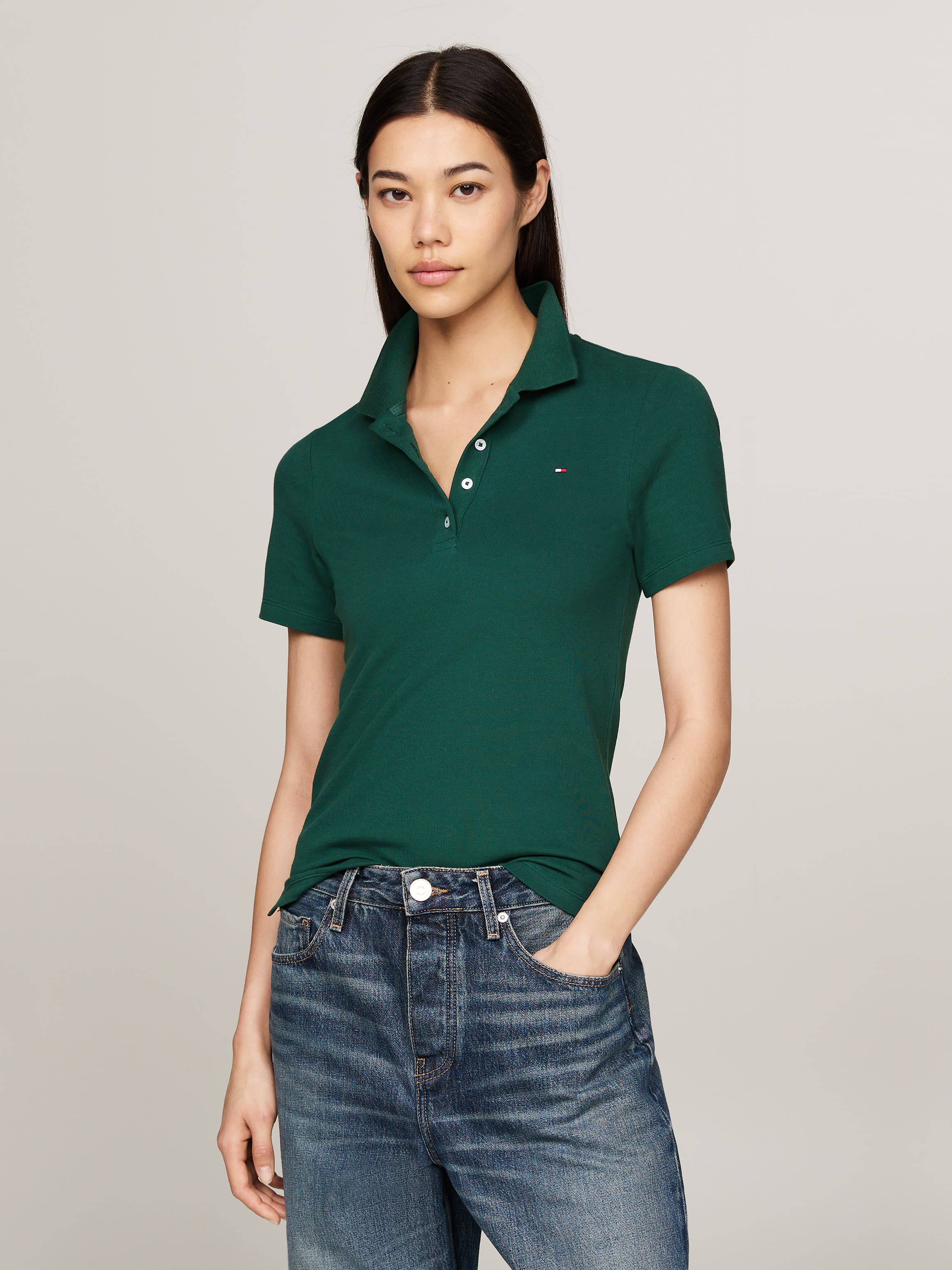 Slim Embroidery Polo Shirt