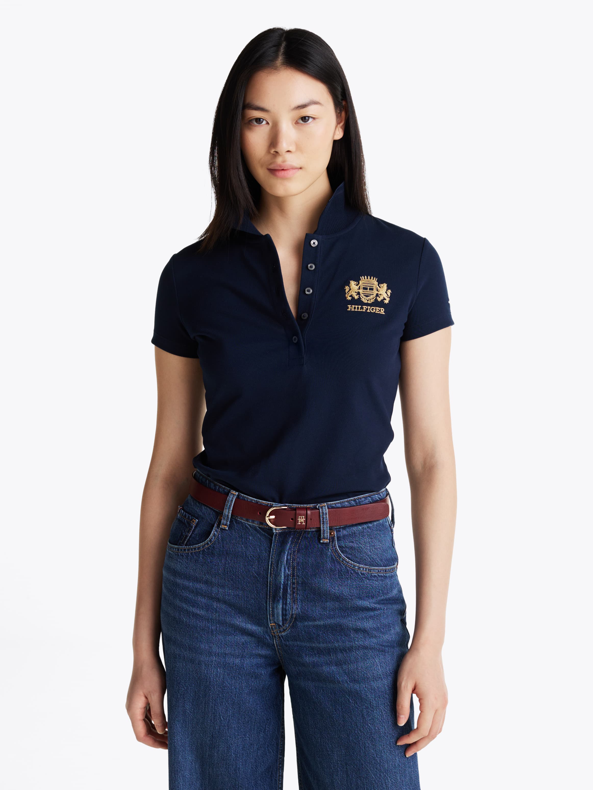 Slim Fit Logo Embroidery Polo Shirt