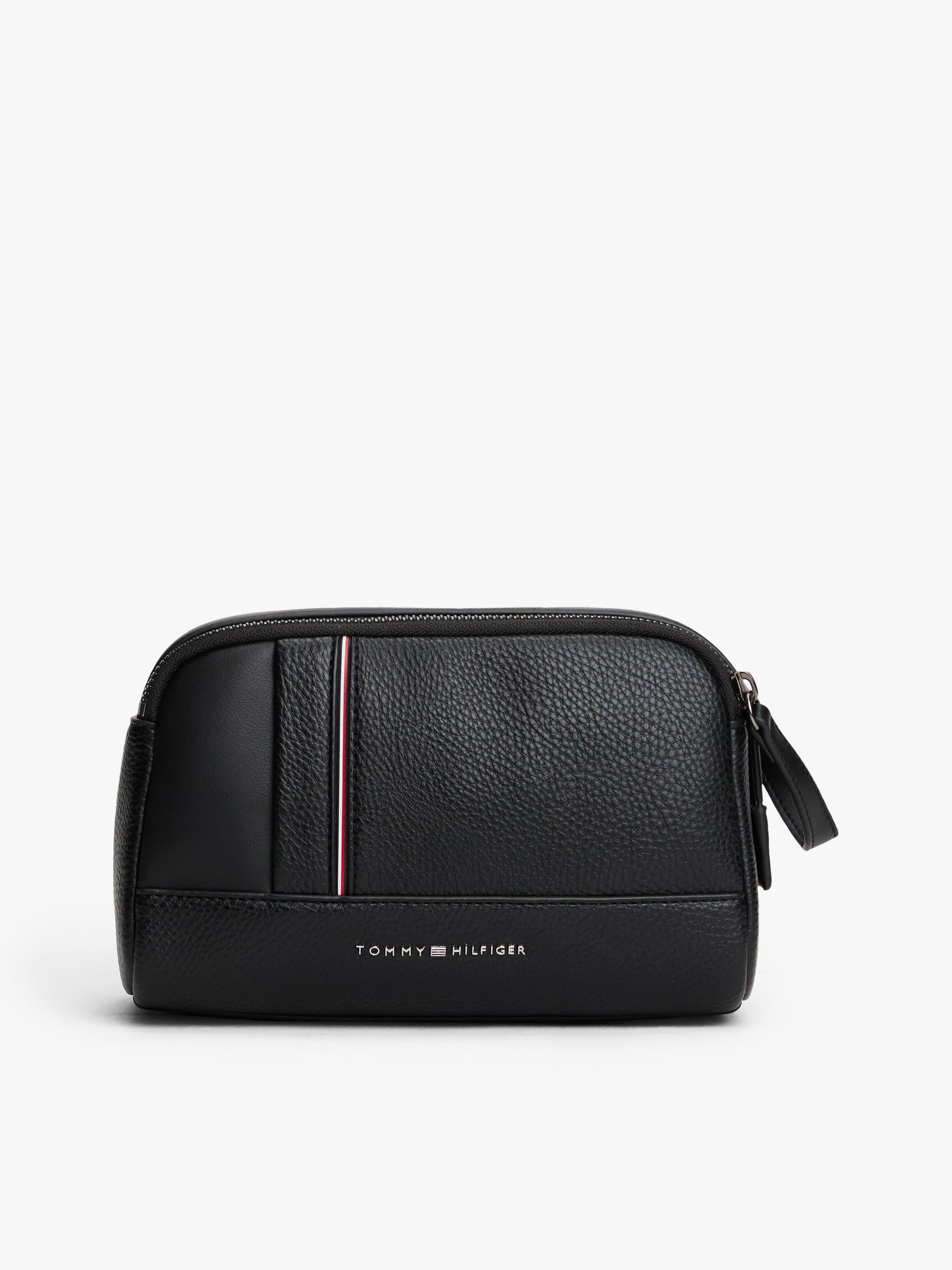 Signature Tape Pebble Grain Washbag