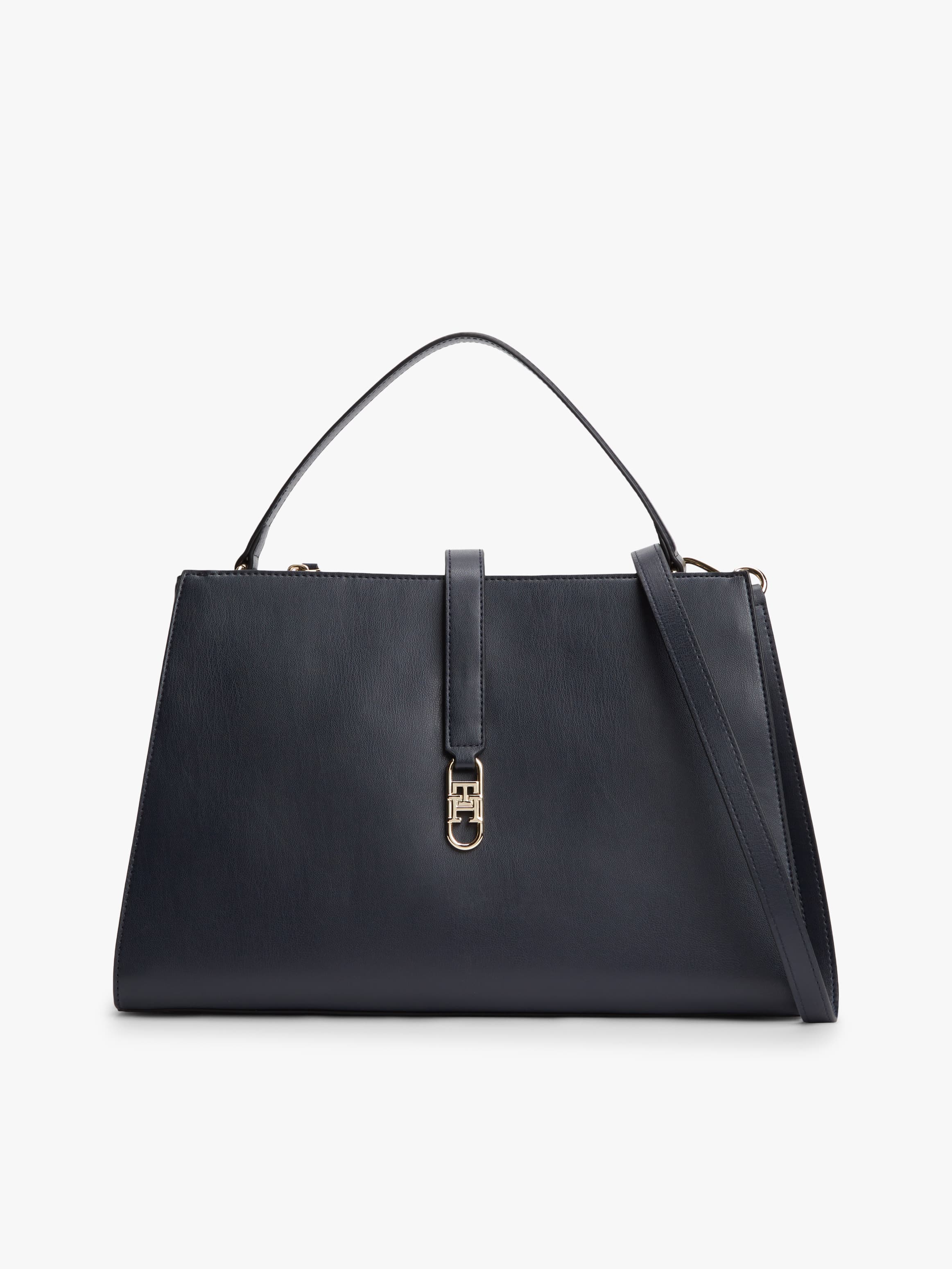 Removable Strap TH Monogram Clasp Satchel
