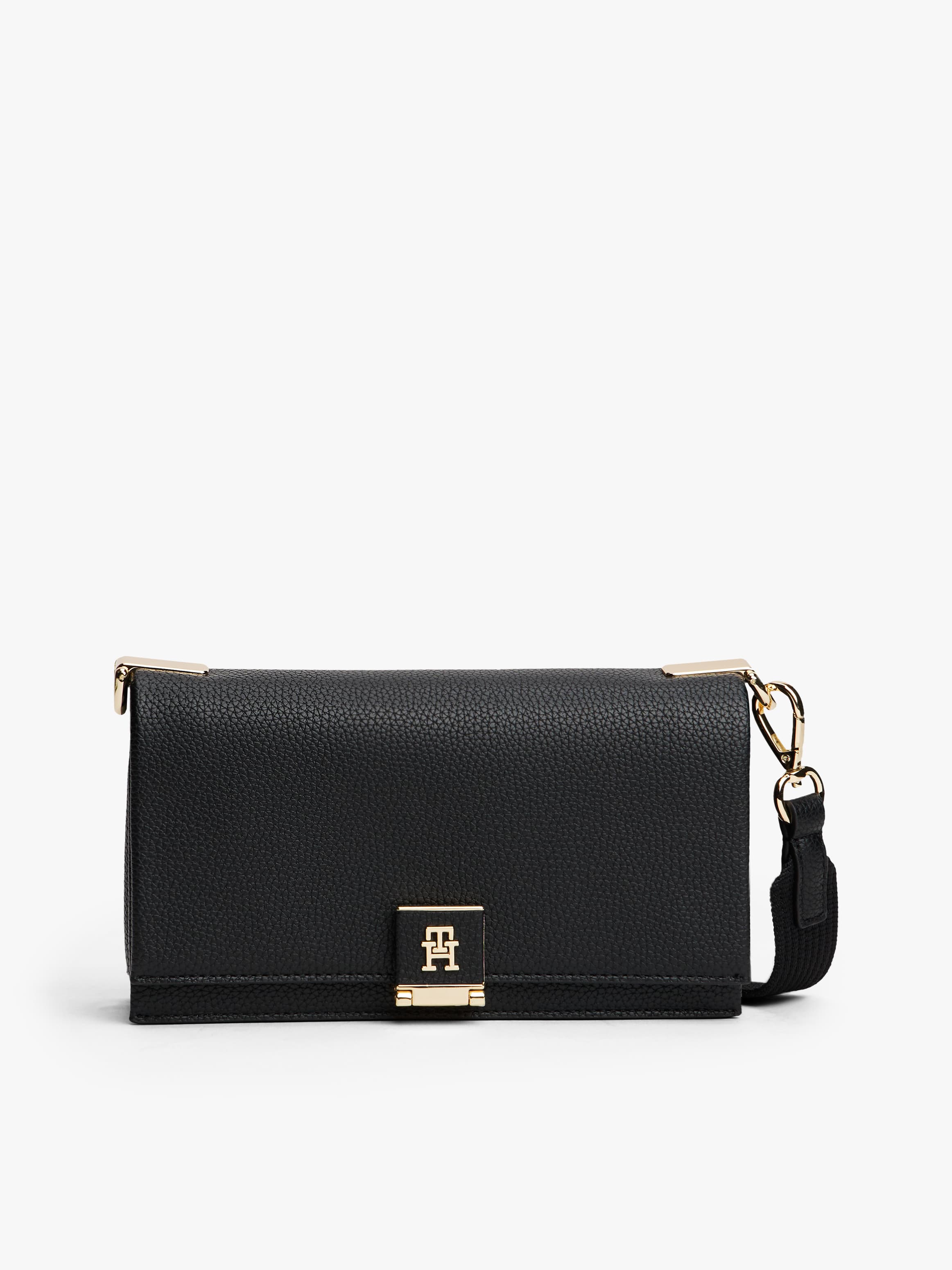 TH Monogram Pebble Grain Crossbody Bag