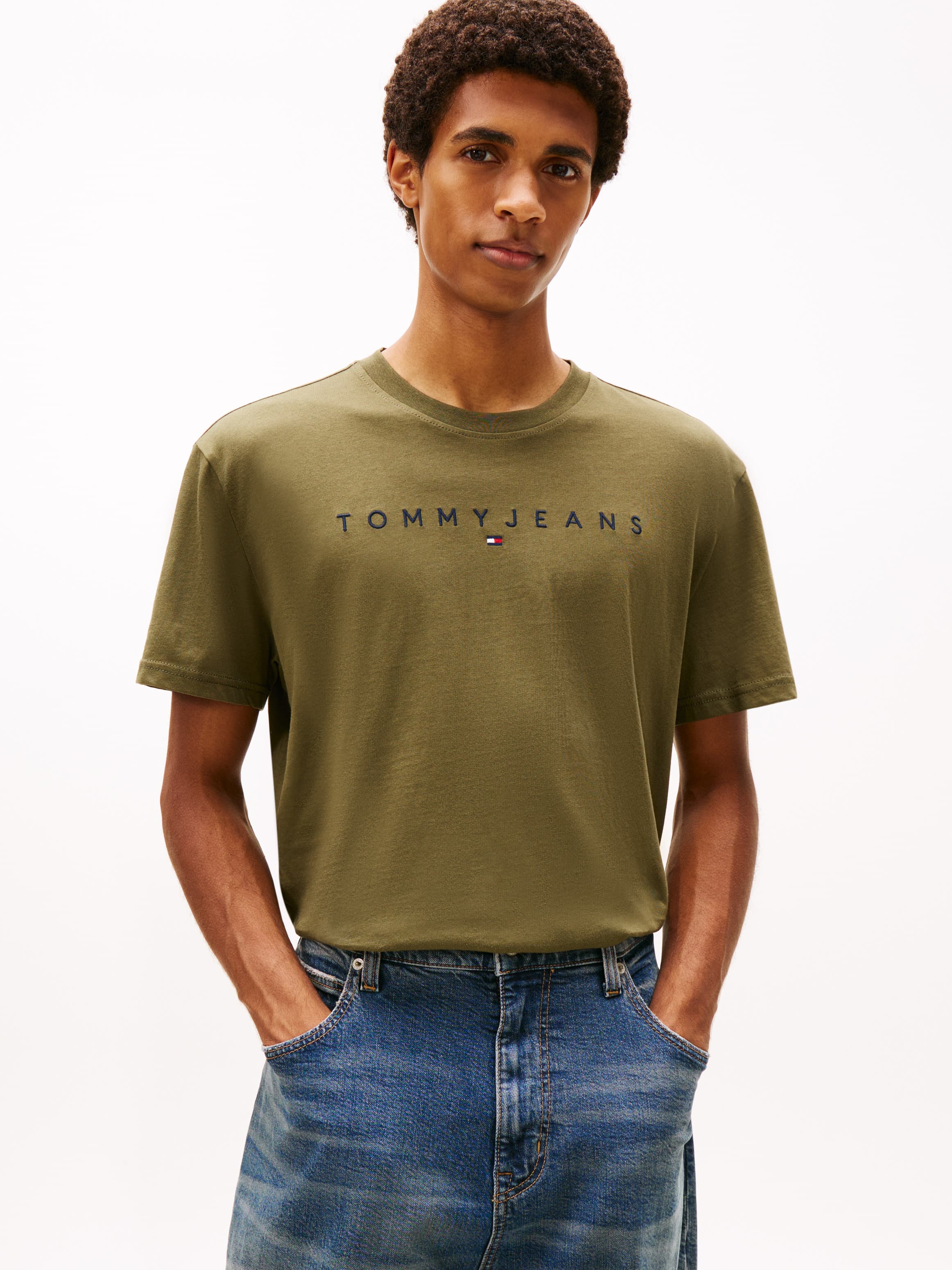 Linear Logo Embroidery T-Shirt