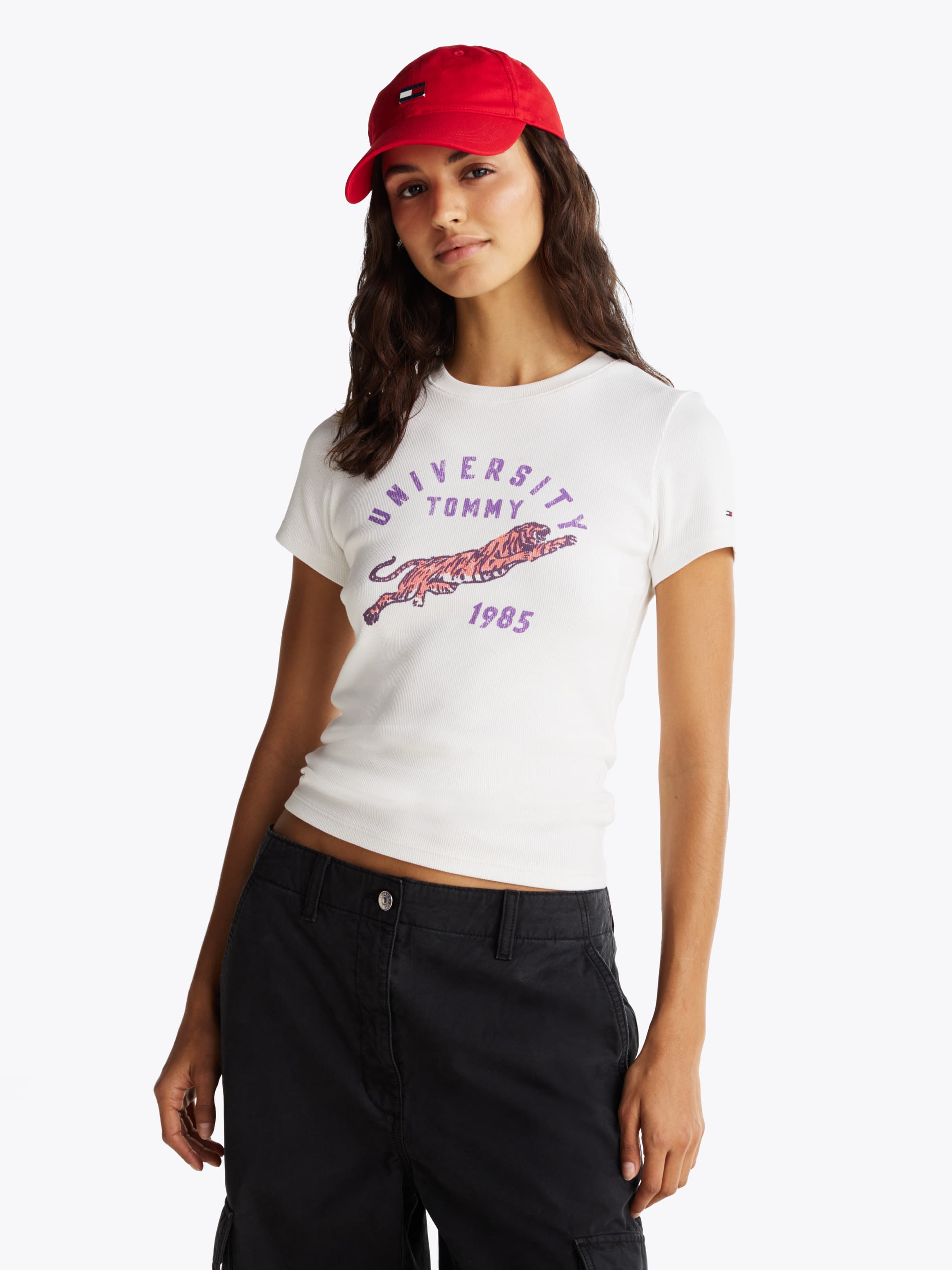 Logo Ribbed Slim T-Shirt
