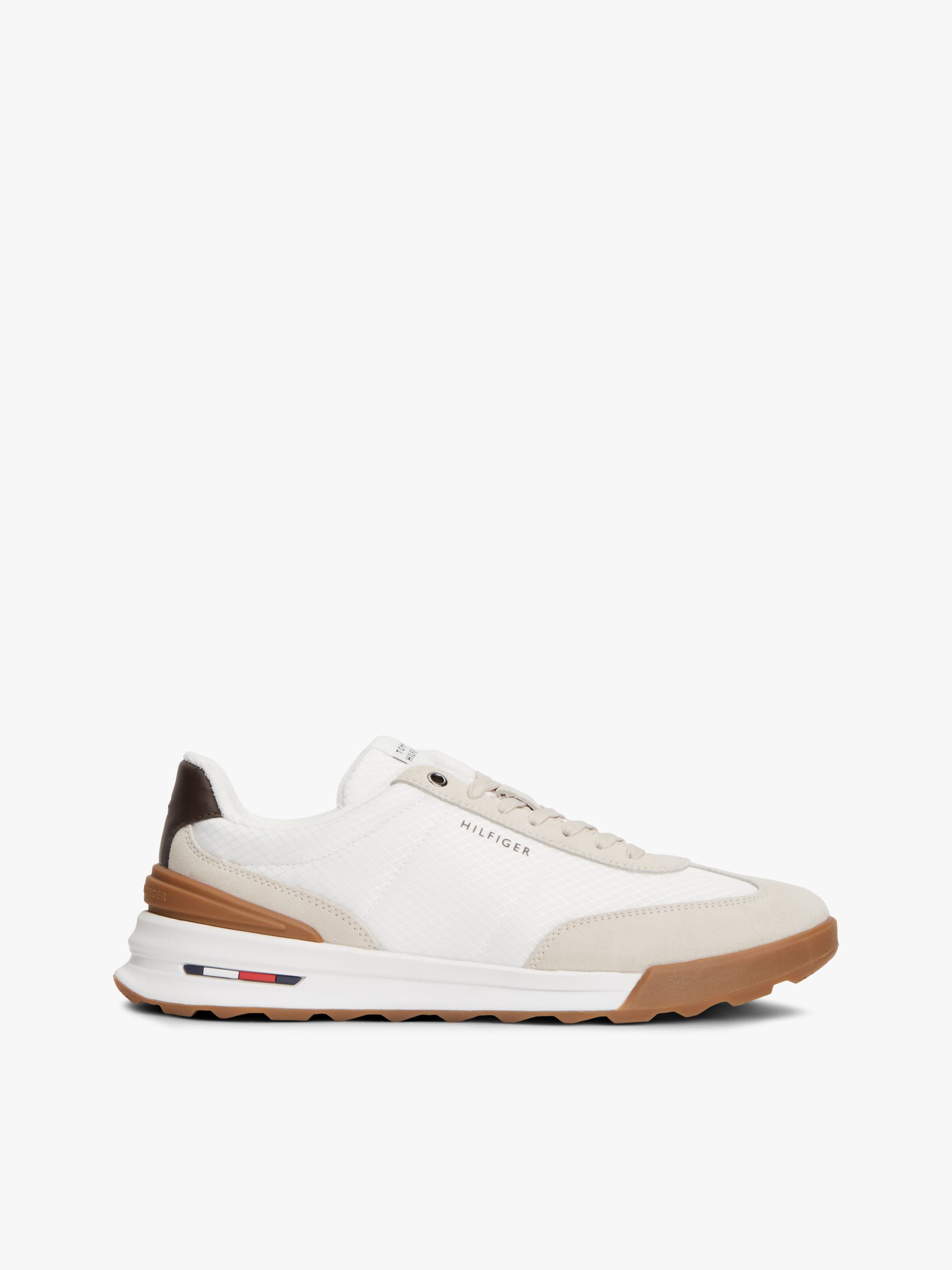 Retro Mixed Texture Chunky Cleat Trainers