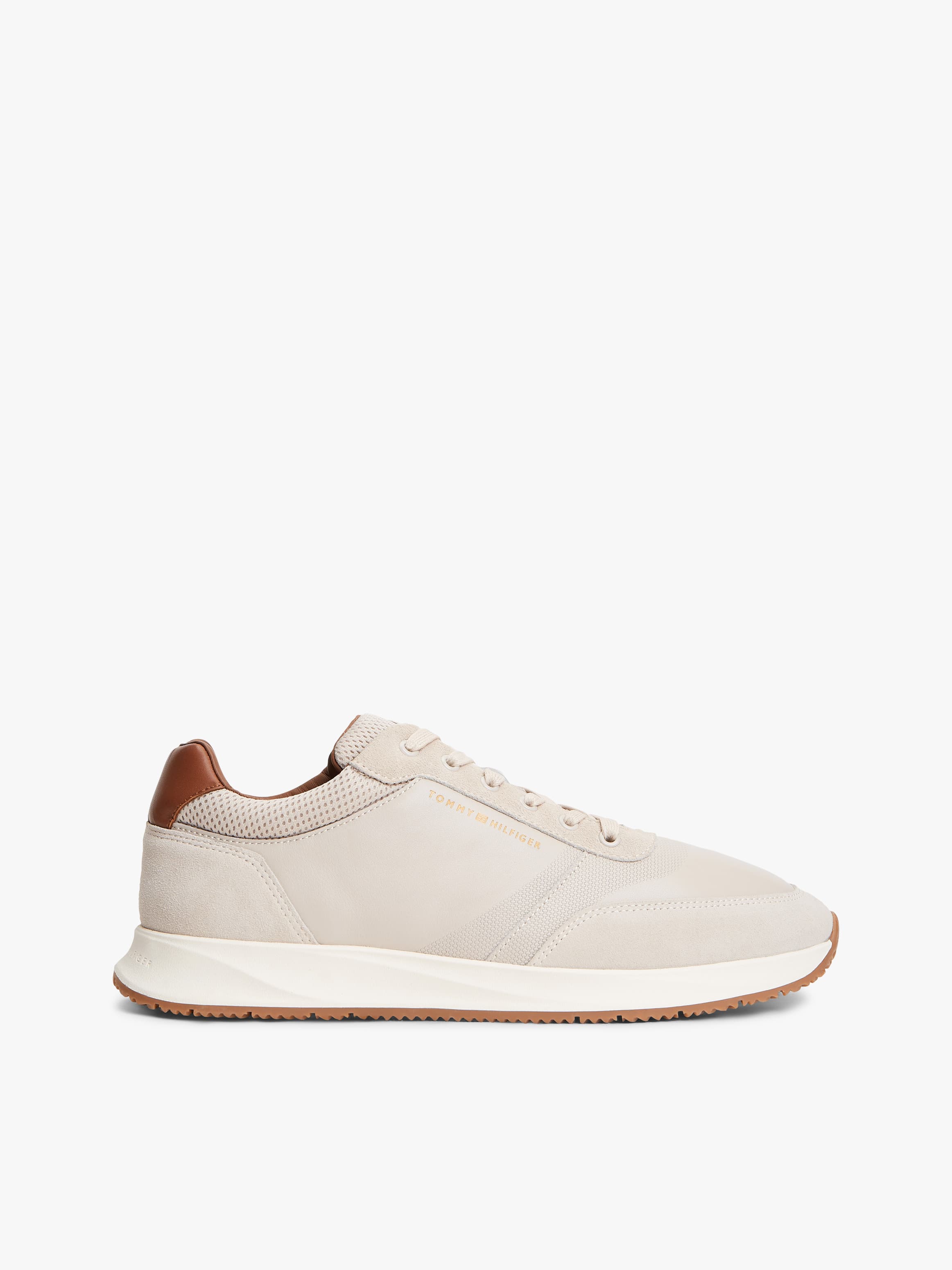 Suede Mixed Texture Trainers