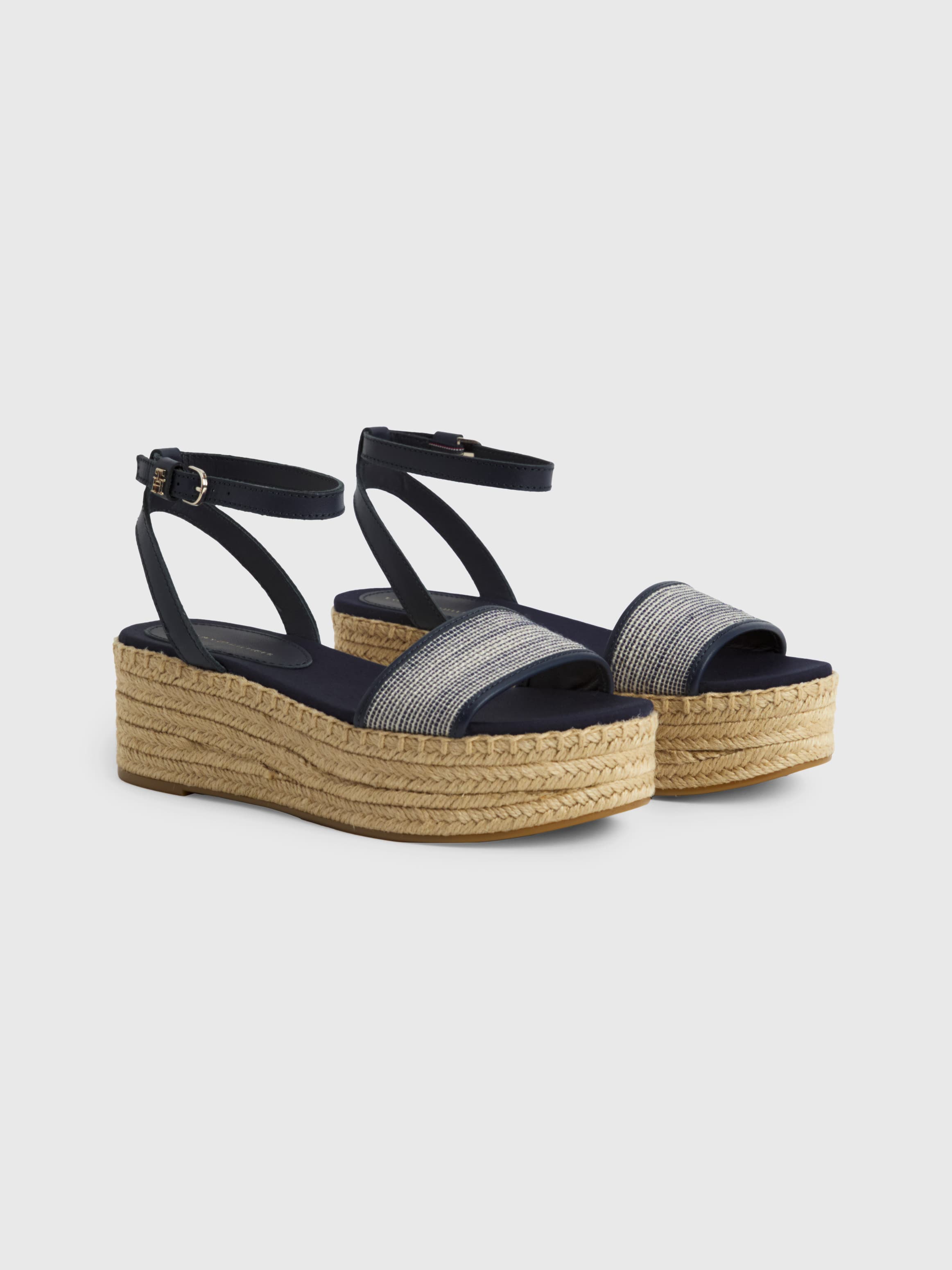 Leather Woven Flatform Sandals