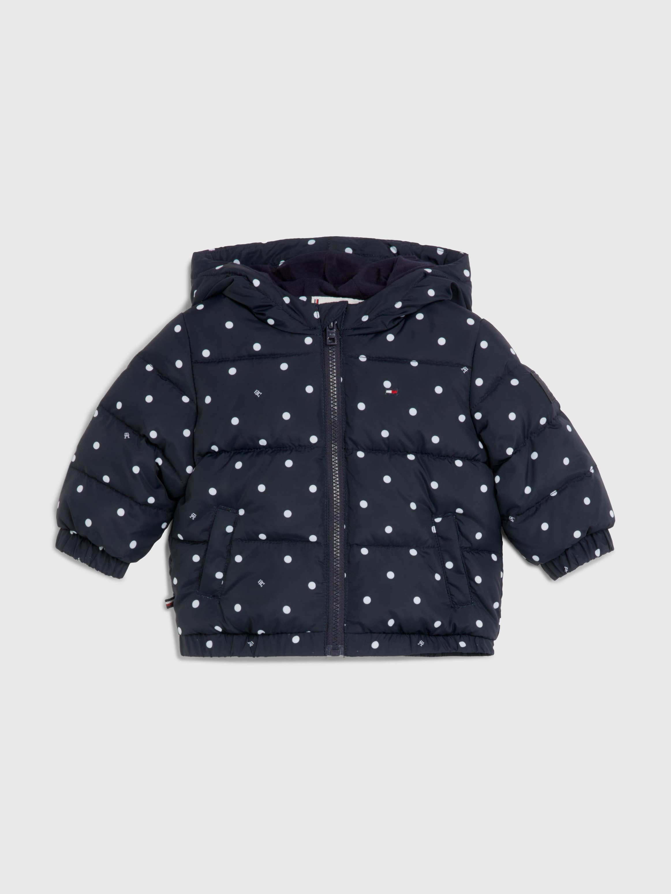 Stripe Hooded Puffer Jacket
