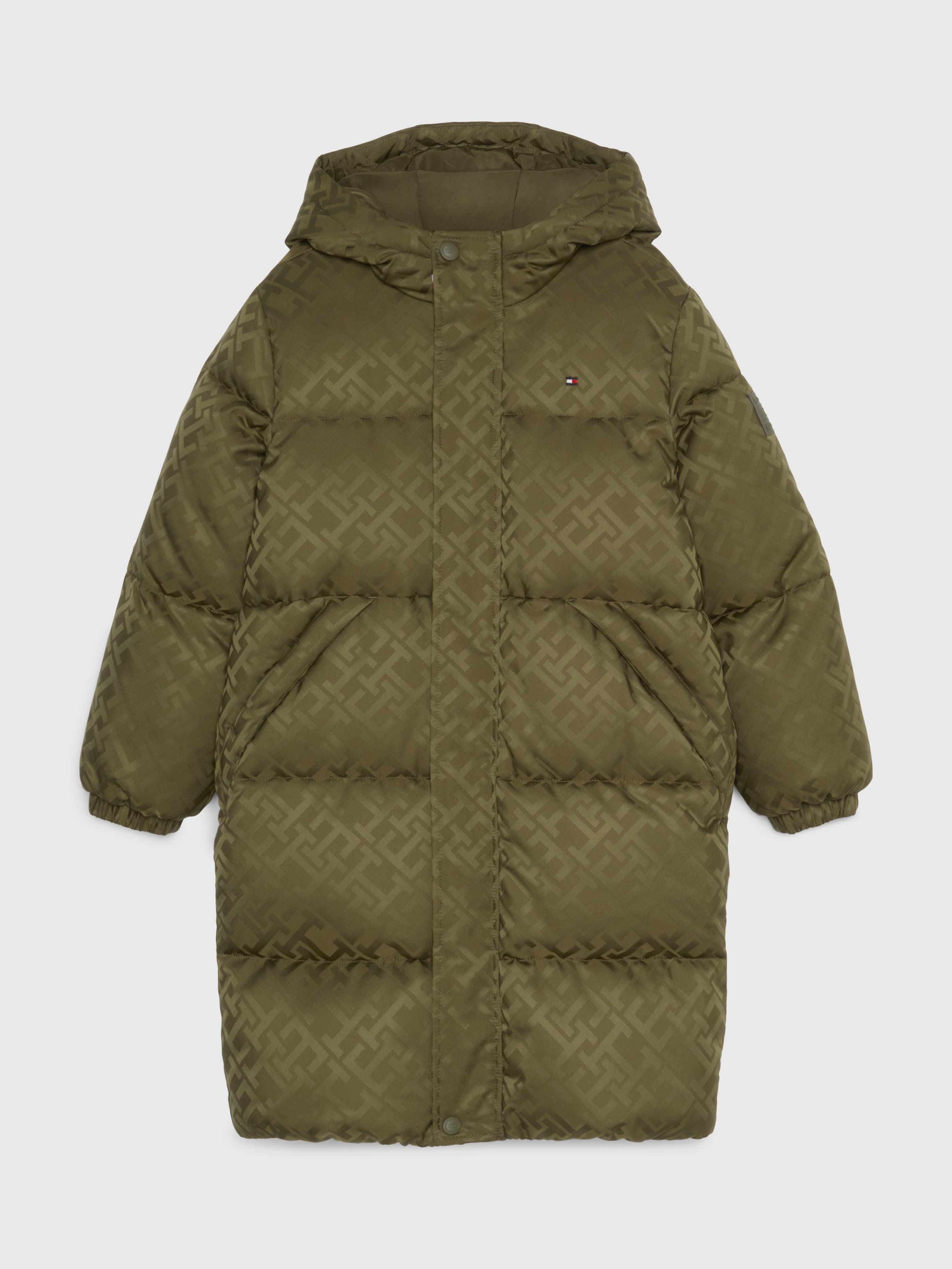 Dual Gender TH Monogram Jacquard Parka Coat