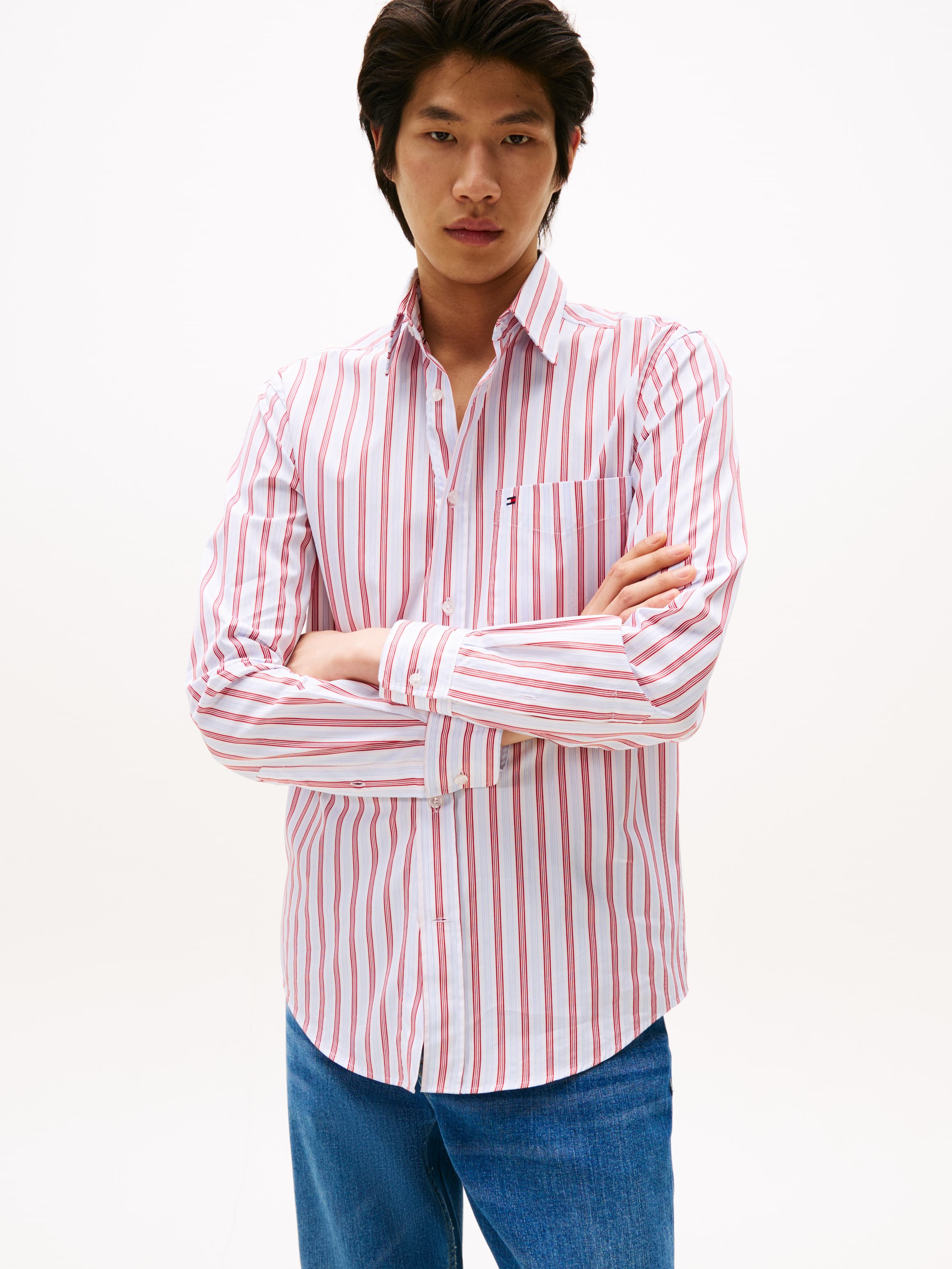 Regular Fit Dobby Stripe Shirt