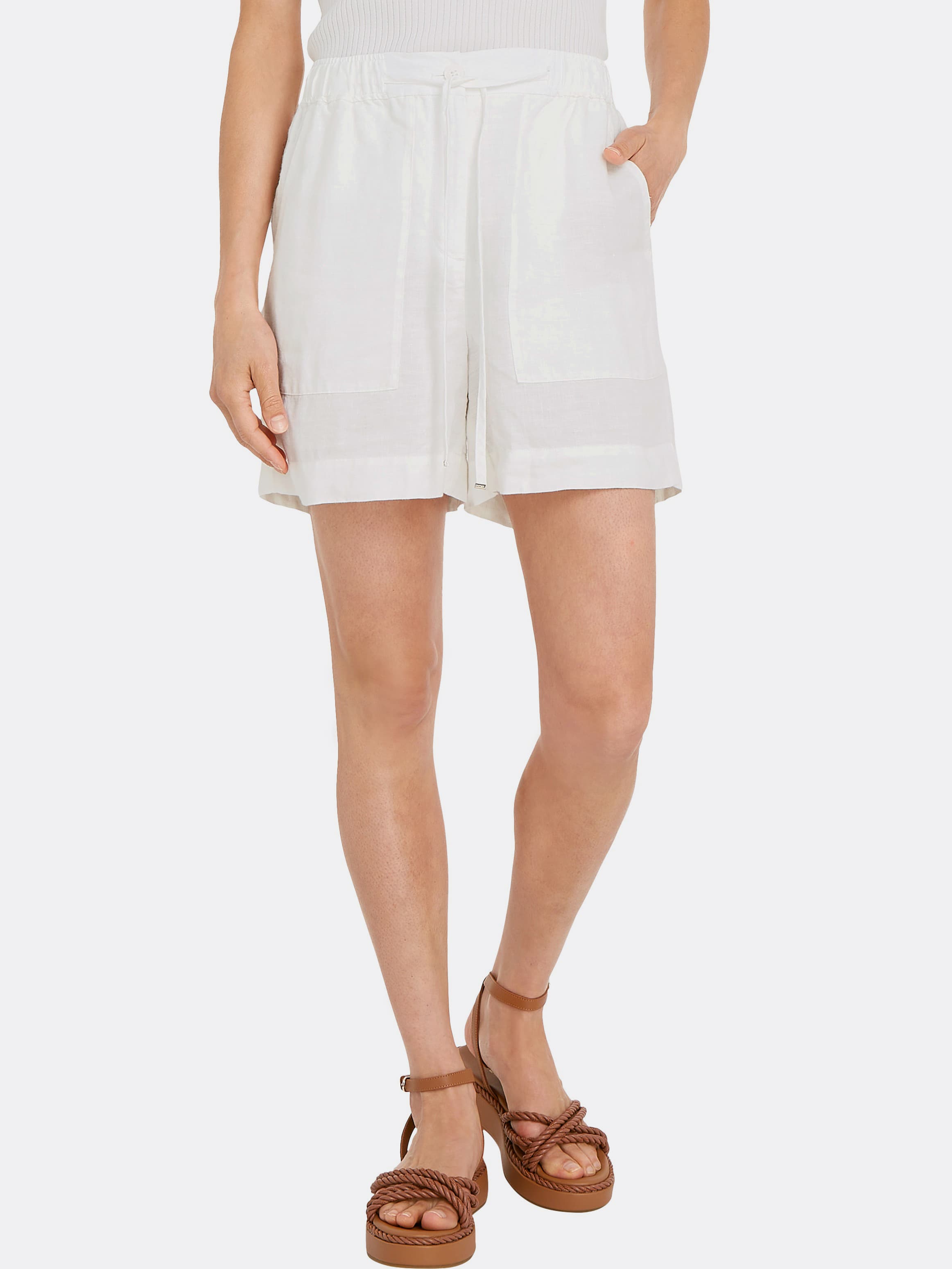 Linen Relaxed Fit Drawstring Shorts