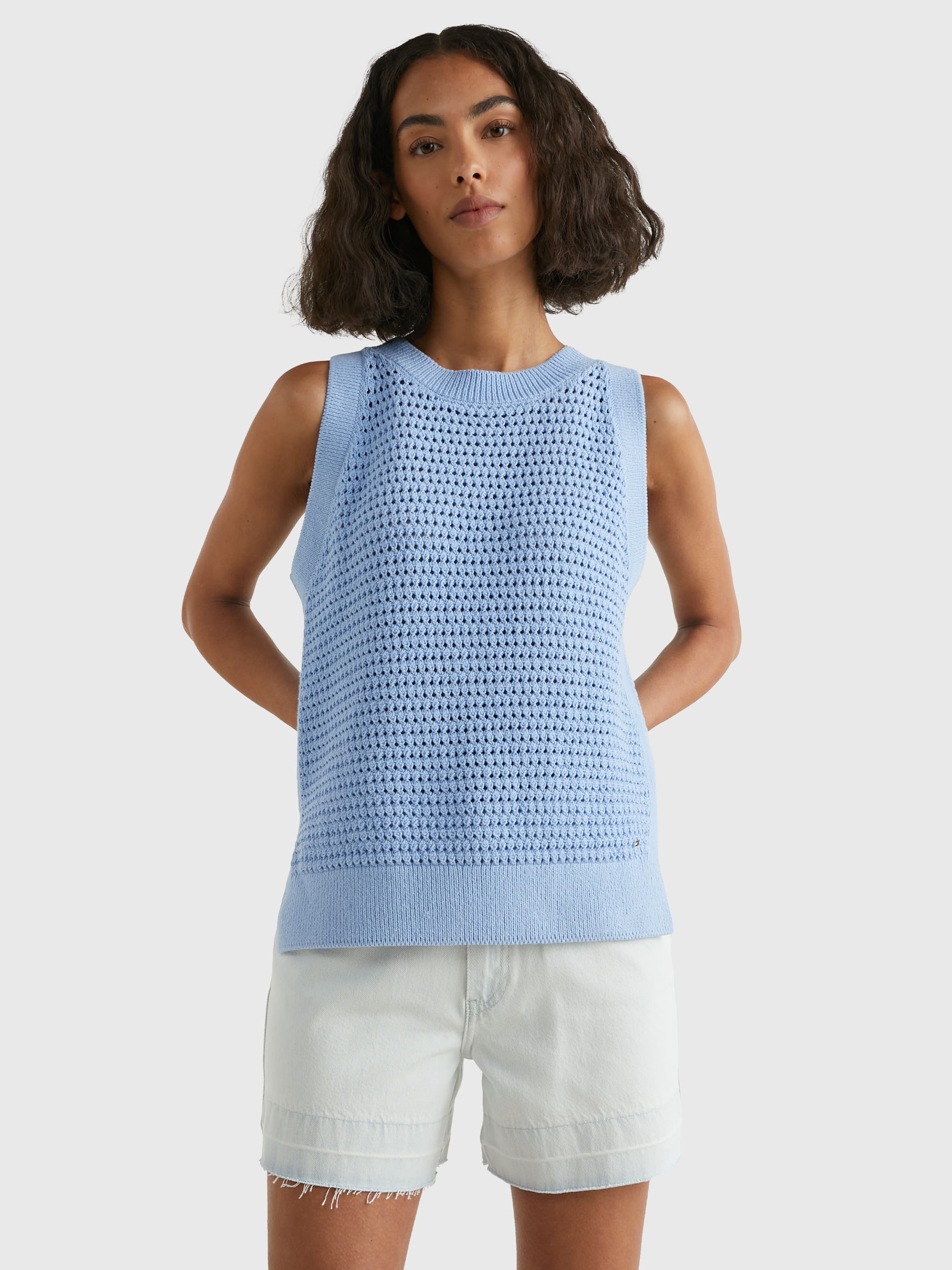Open Knit Tank Top