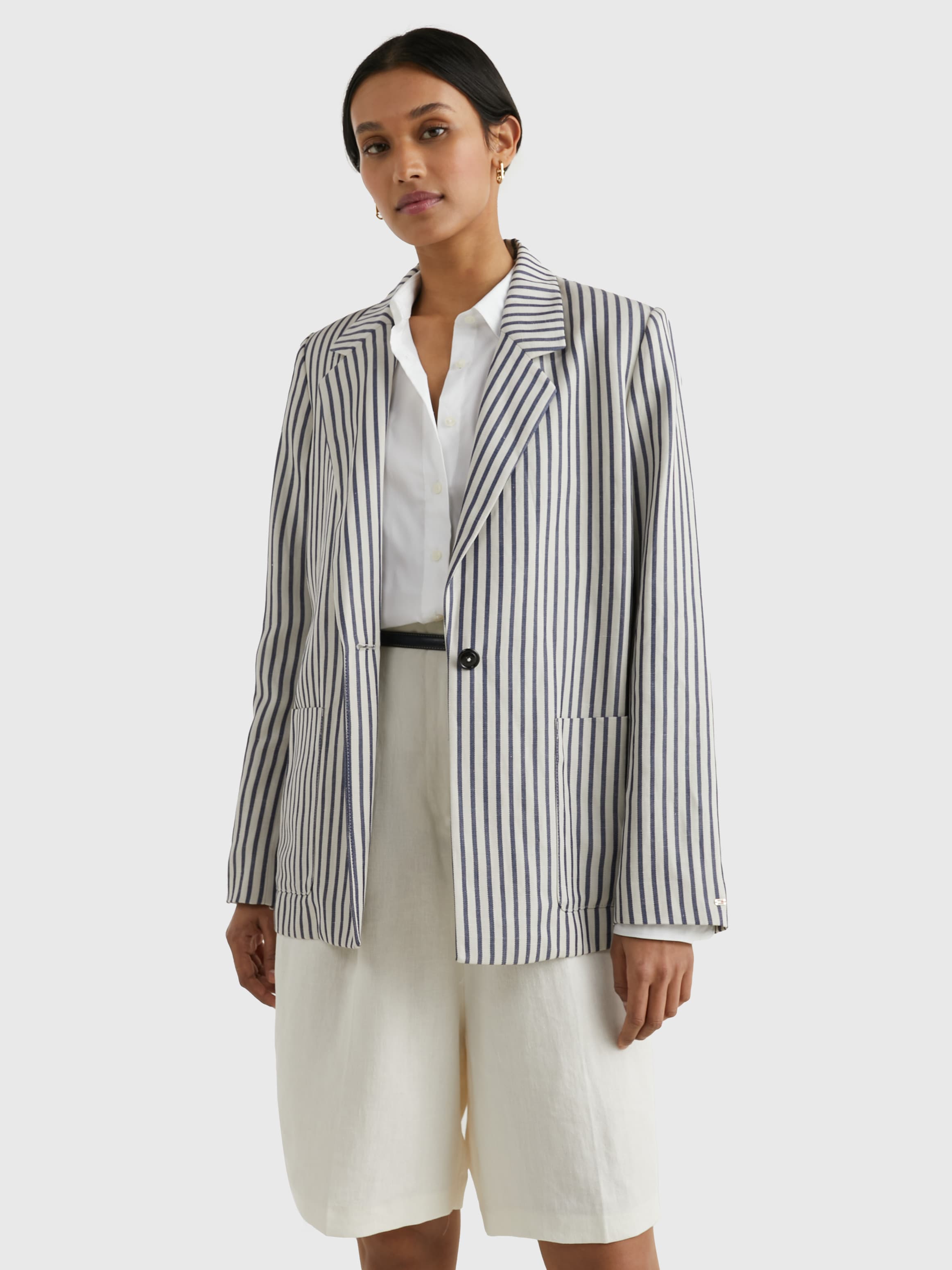 Stripe Casual Fit Blazer