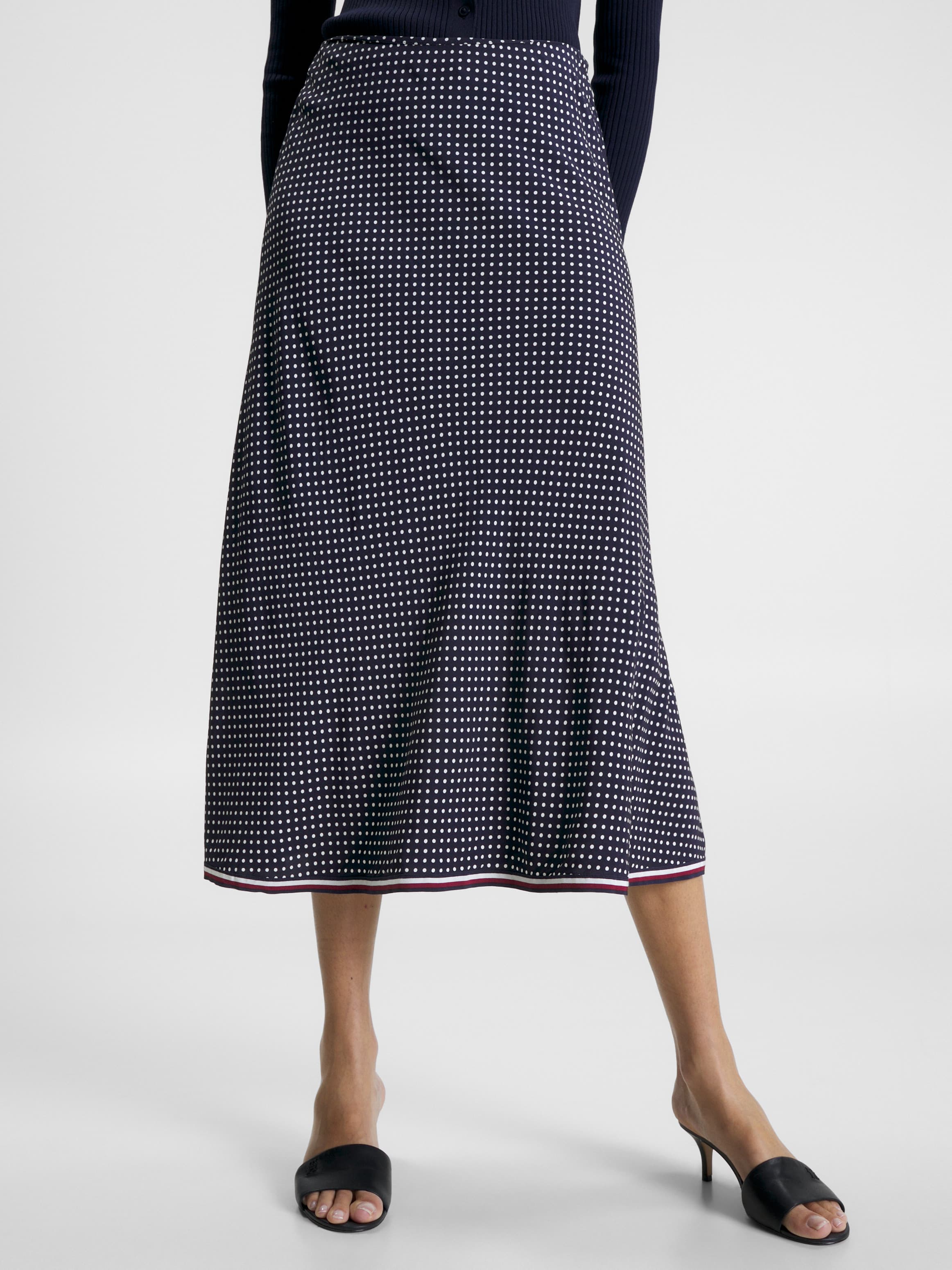 Polka Dot Midi Skirt