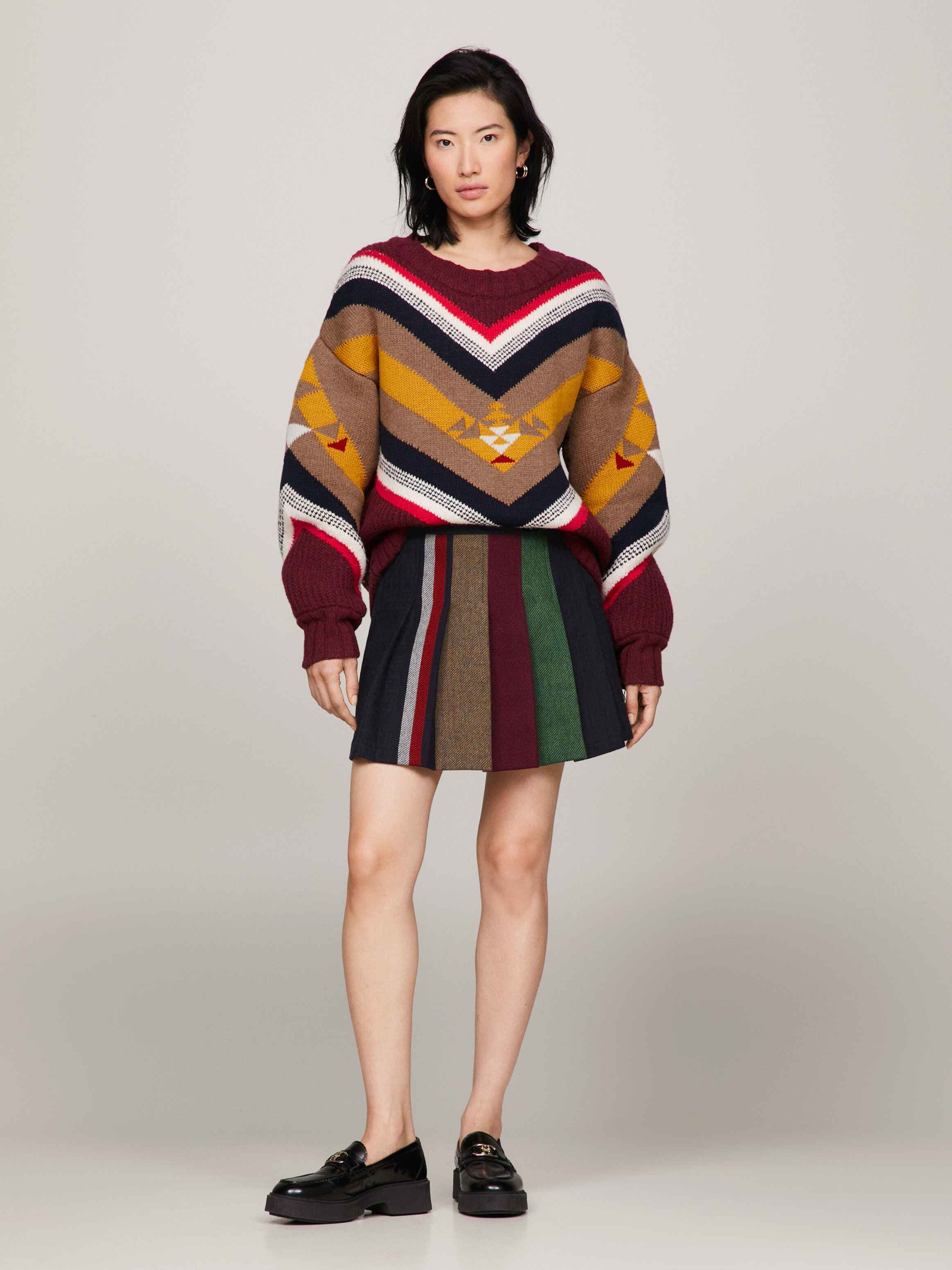 Tommy x Pendleton New York Stripe Wrap Mini Skirt
