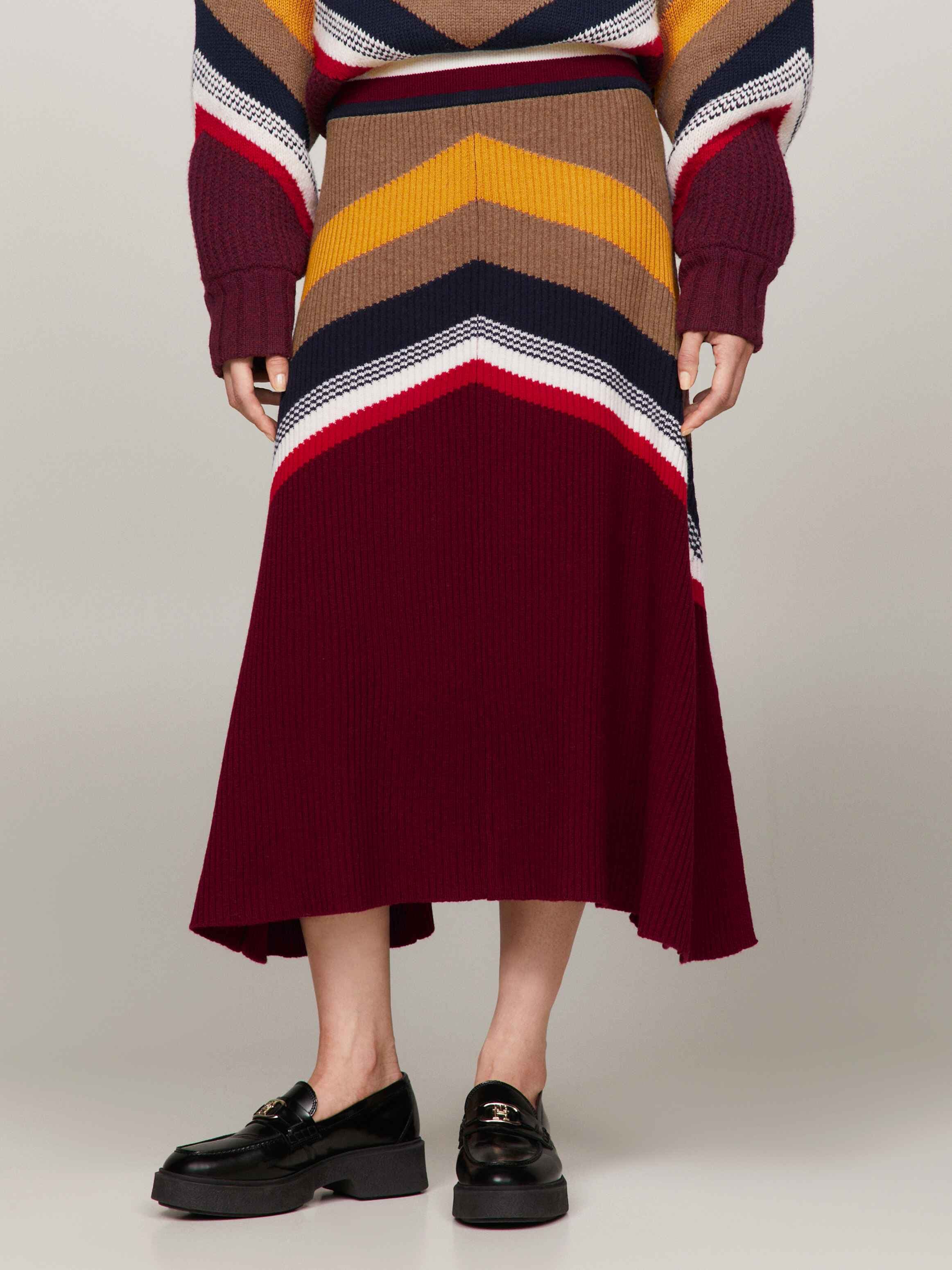 Tommy x Pendleton Wool Valley Stripe Jumper Skirt