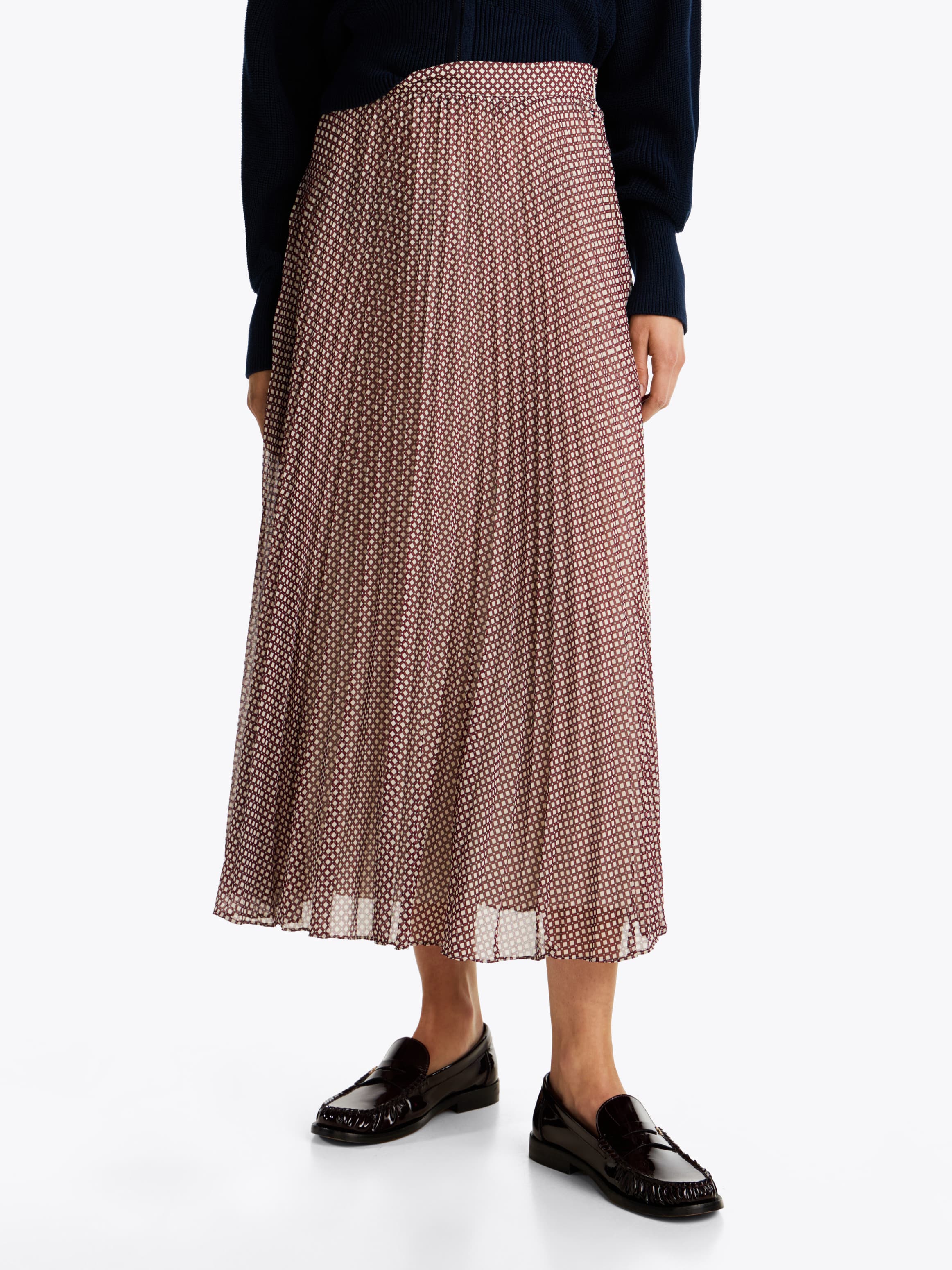 Pleated Maxi Skirt