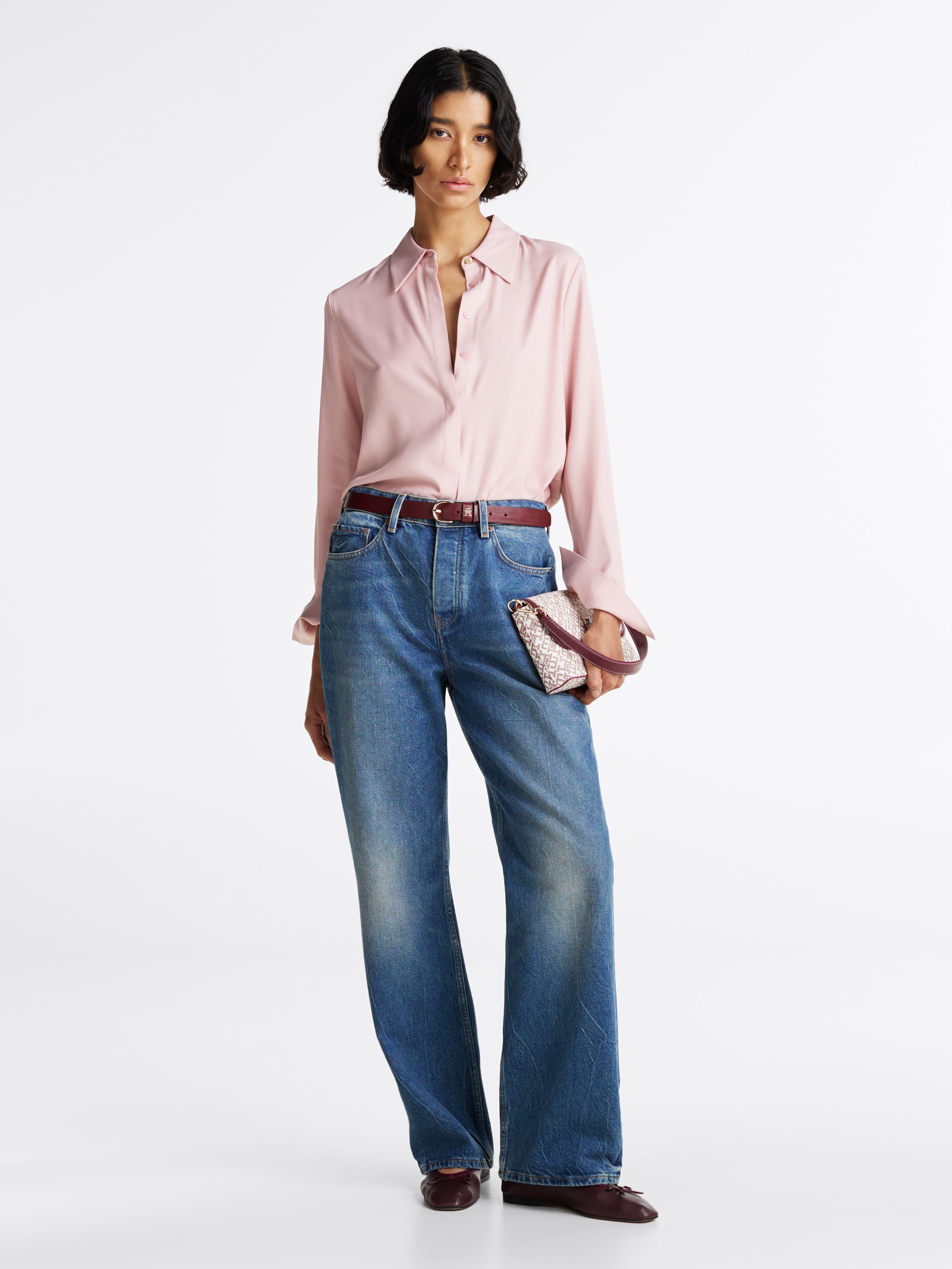 Concealed Placket Relaxed Shirt