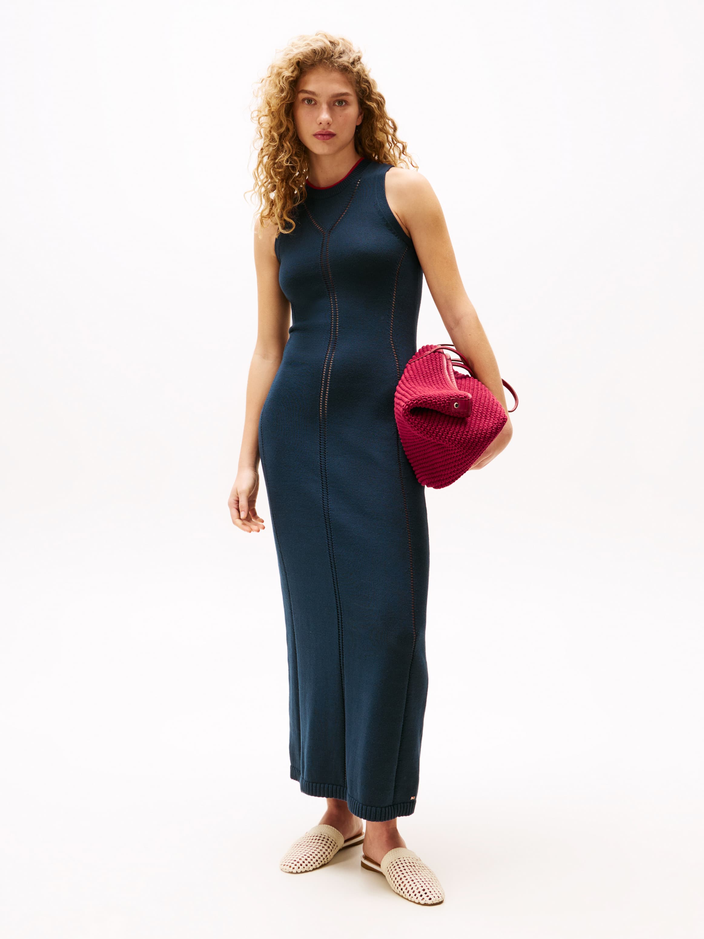 The Sofia Capsule Pointelle Knit Maxi Dress
